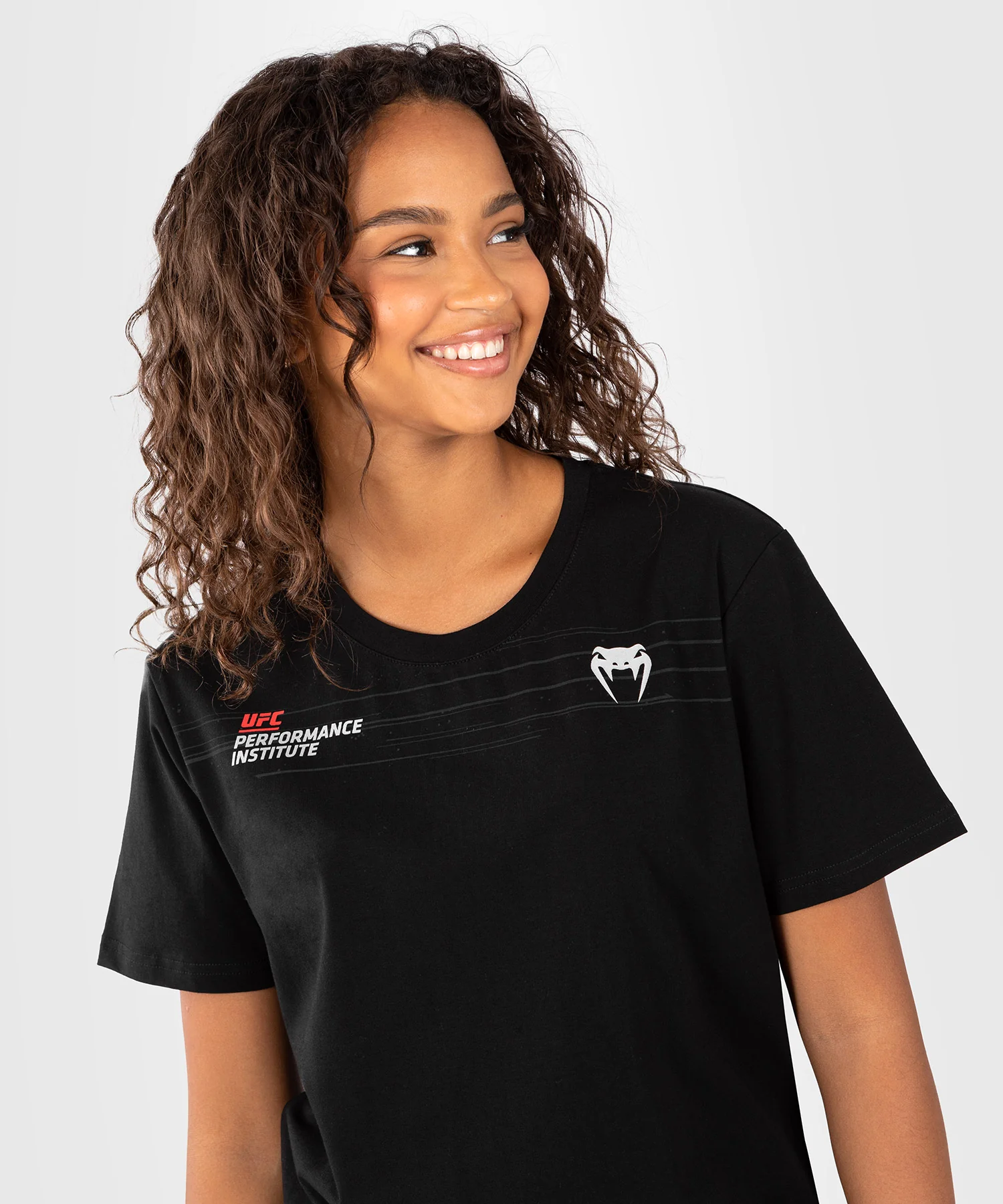 T-Shirt Femme UFC Venum Performance Institute 2.0 - Noir/Rouge - Image 3