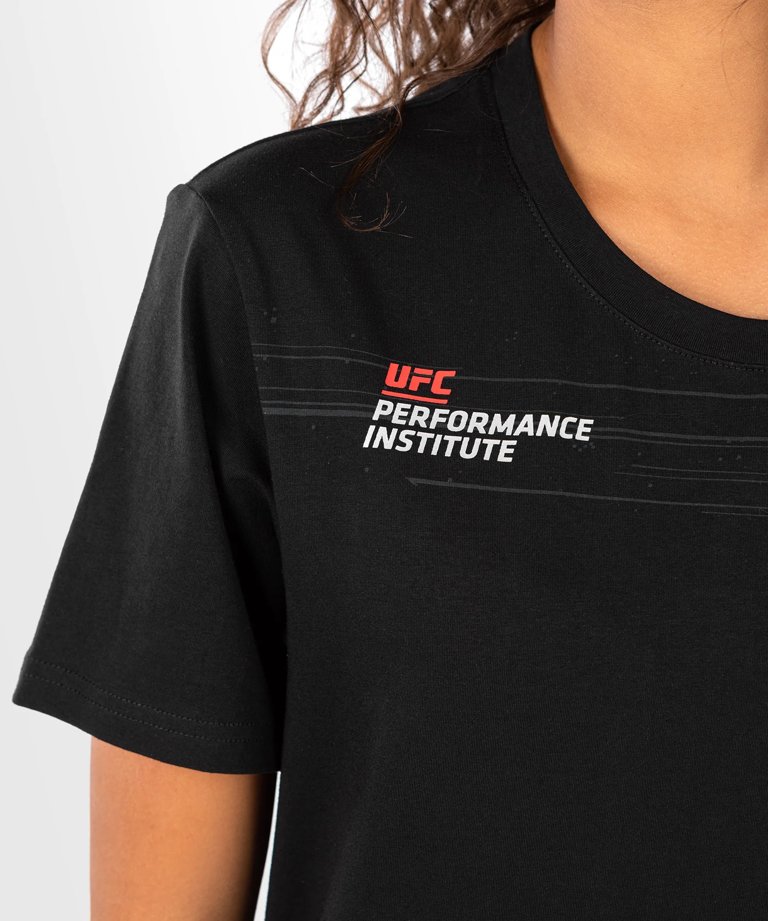 T-Shirt Femme UFC Venum Performance Institute 2.0 - Noir/Rouge - Image 4
