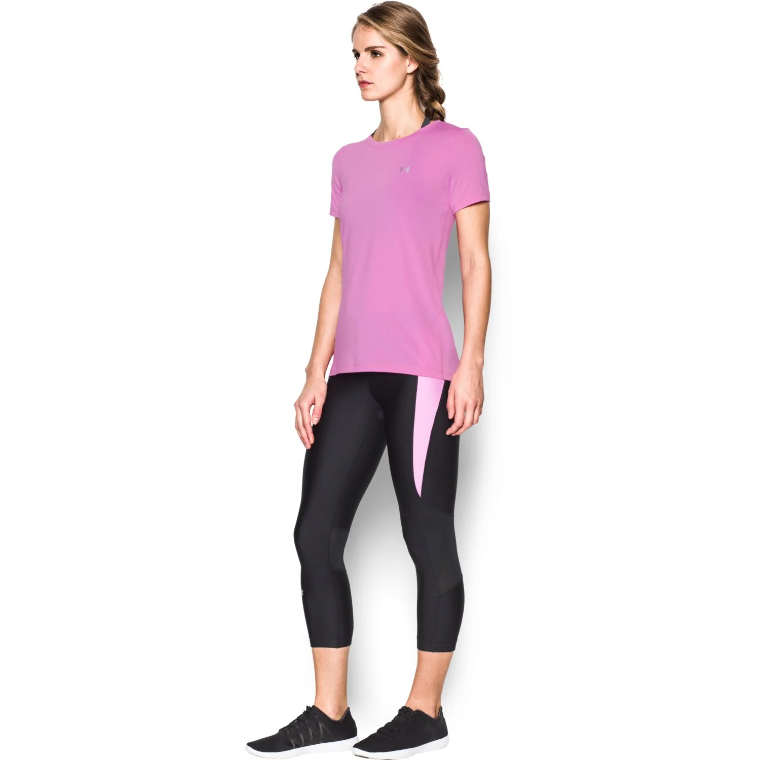 T-shirt Femme Under Armour Heatgear Armour - Rose - Image 4