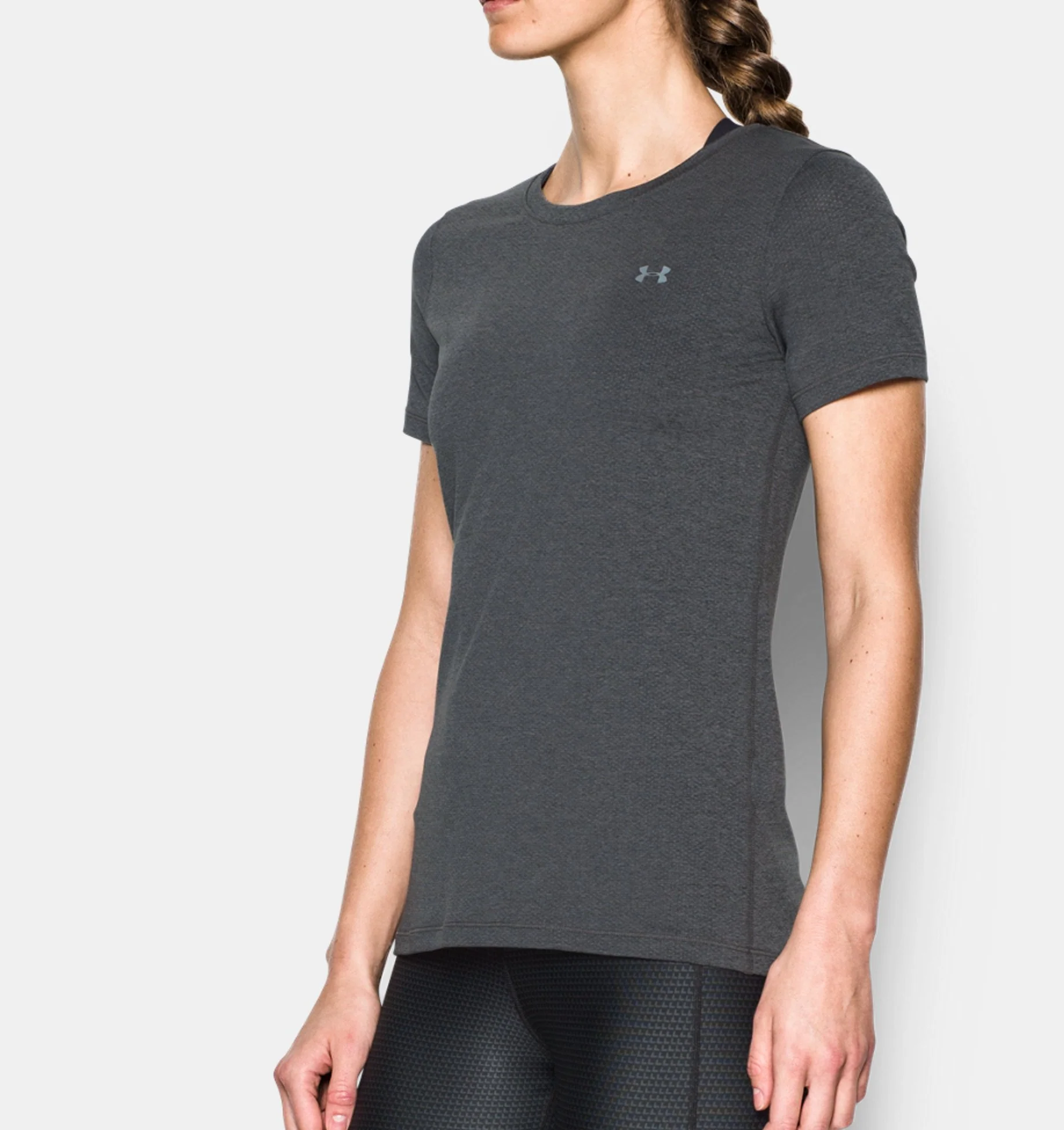 T-shirt Femme Under Armour Heatgear® Armour - Gris - Image 2