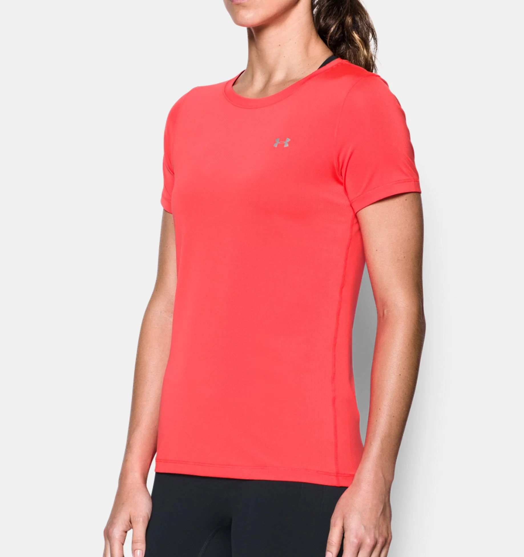 T-shirt Femme Under Armour Heatgear® Armour - Rouge - Image 2