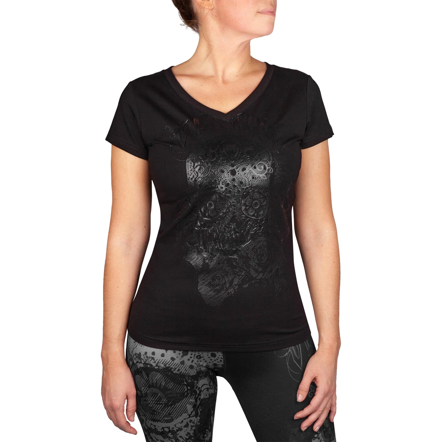 T-shirt Femme Venum Santa Muerte 3.0 - Noir/Noir