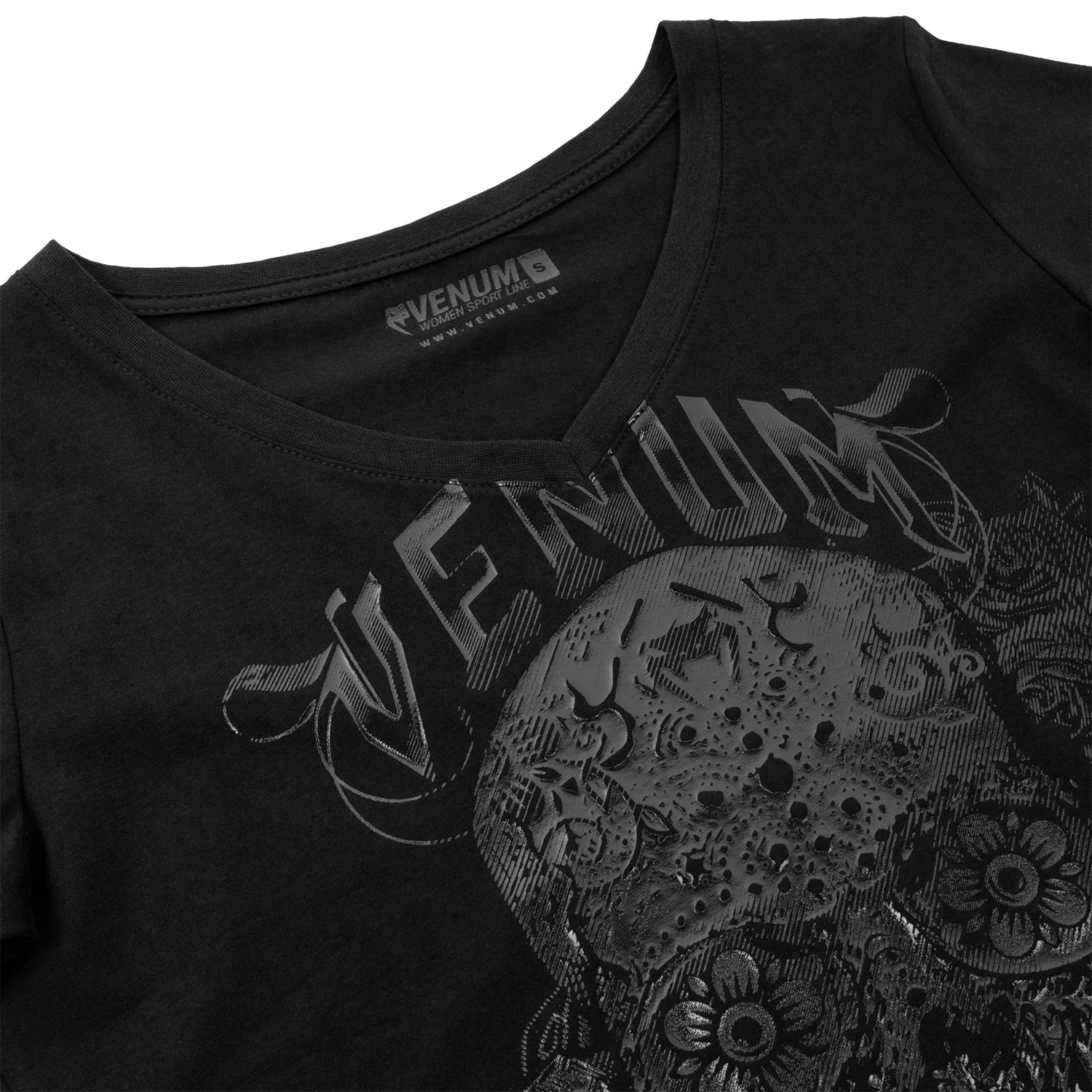 T-shirt Femme Venum Santa Muerte 3.0 - Noir/Noir - Image 4