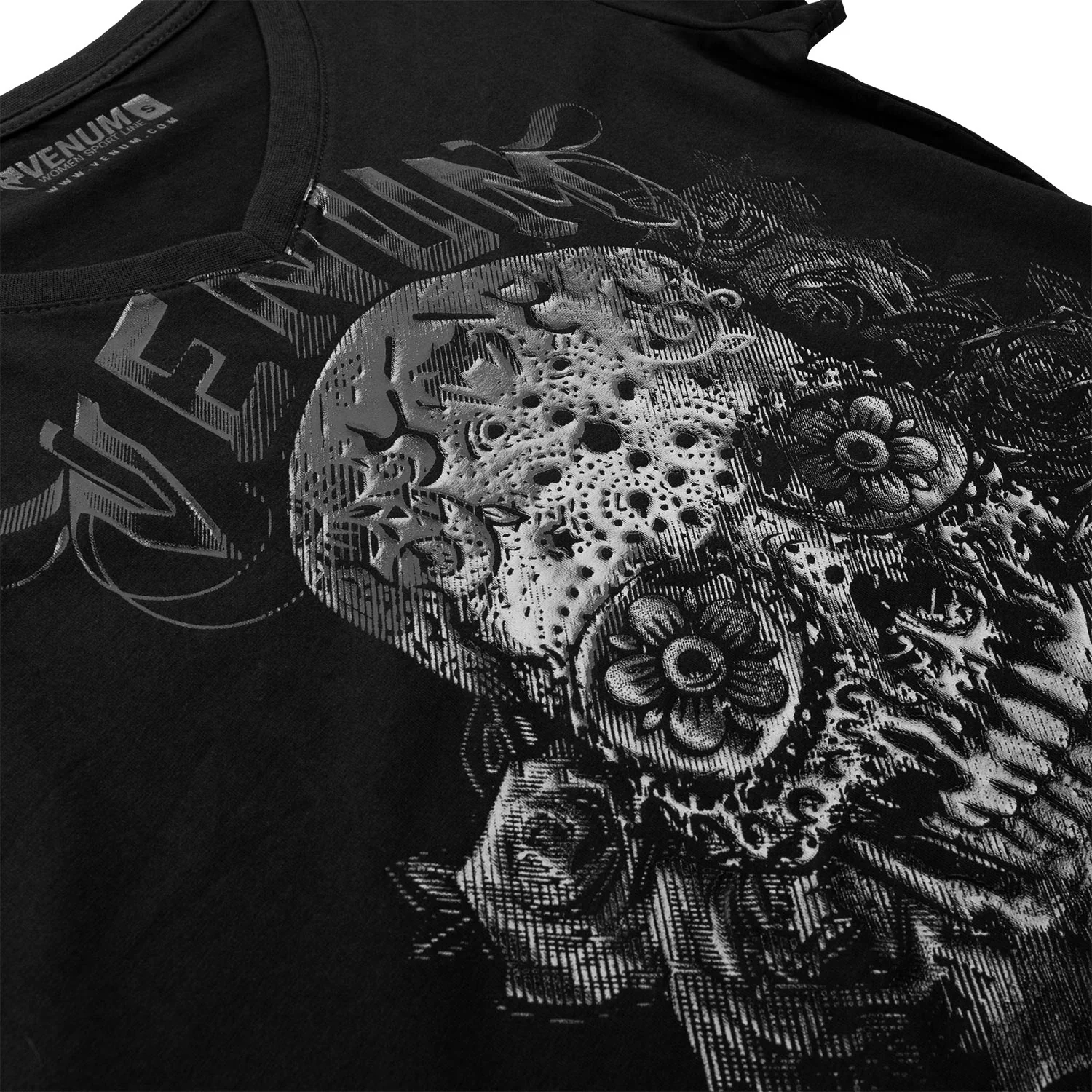 T-shirt Femme Venum Santa Muerte 3.0 - Noir/Noir - Image 5