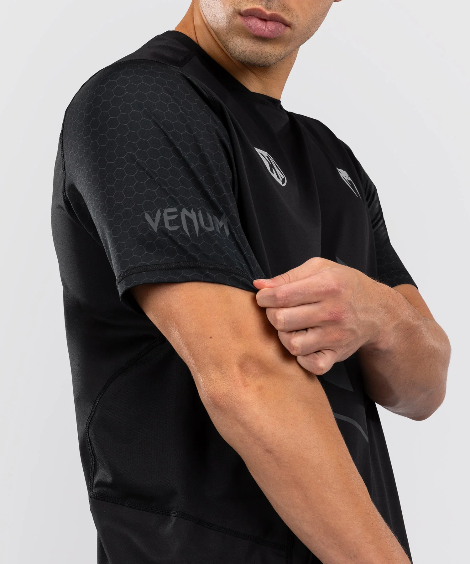 T-shirt Dry Tech Foot Korner x Venum Hexagon MMA Noir/Argent - Image 10
