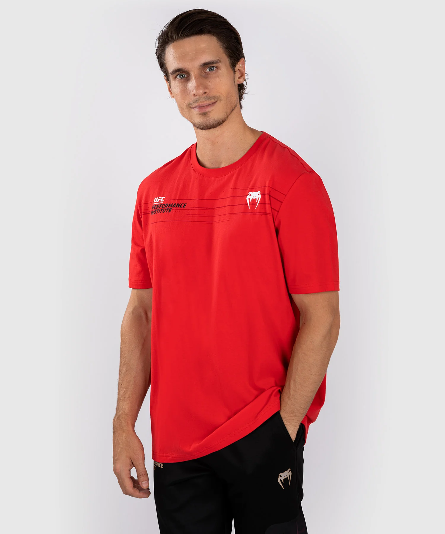 T-Shirt Homme UFC Venum Performance Institute 2.0 -Rouge
