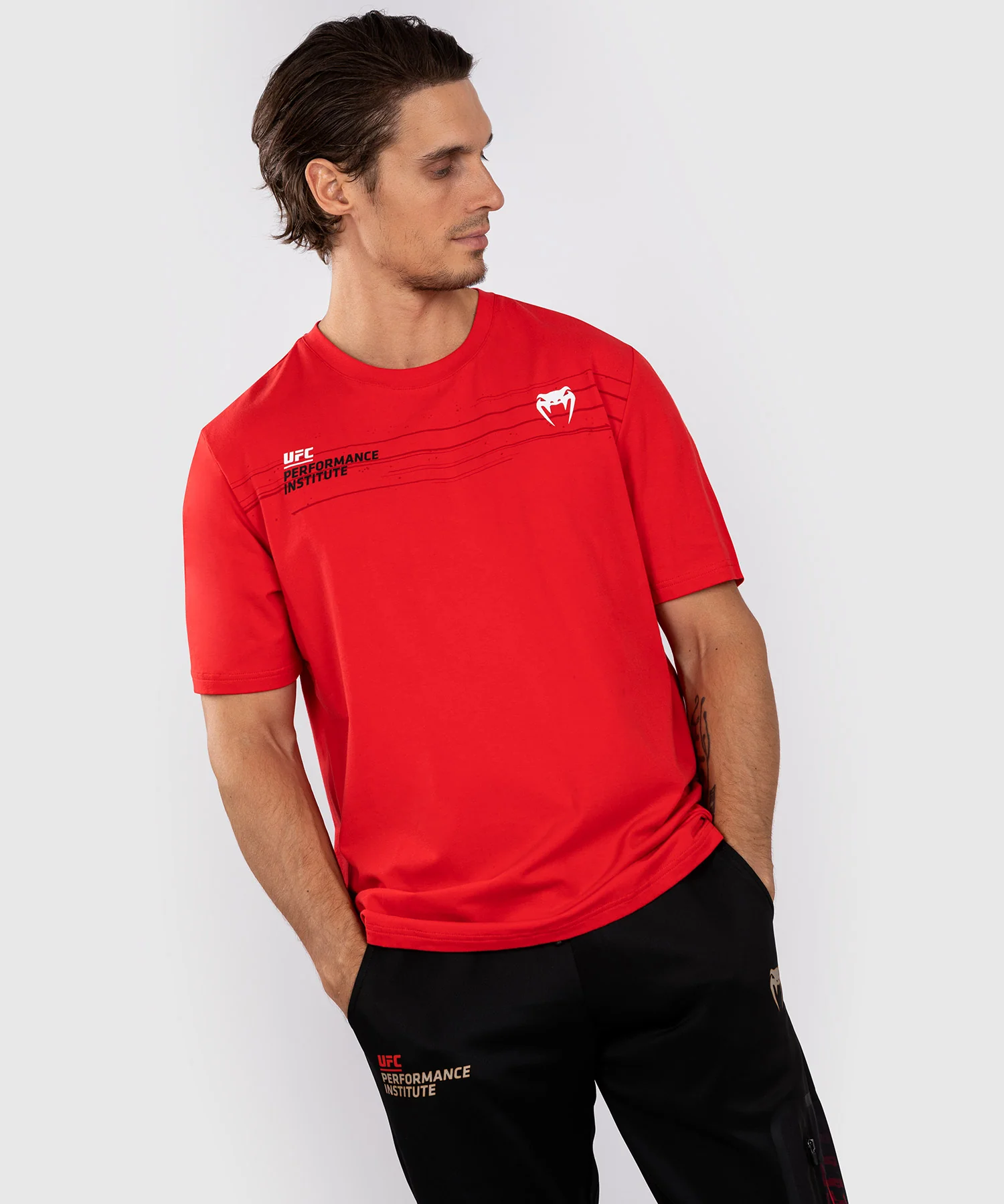 T-Shirt Homme UFC Venum Performance Institute 2.0 -Rouge - Image 6