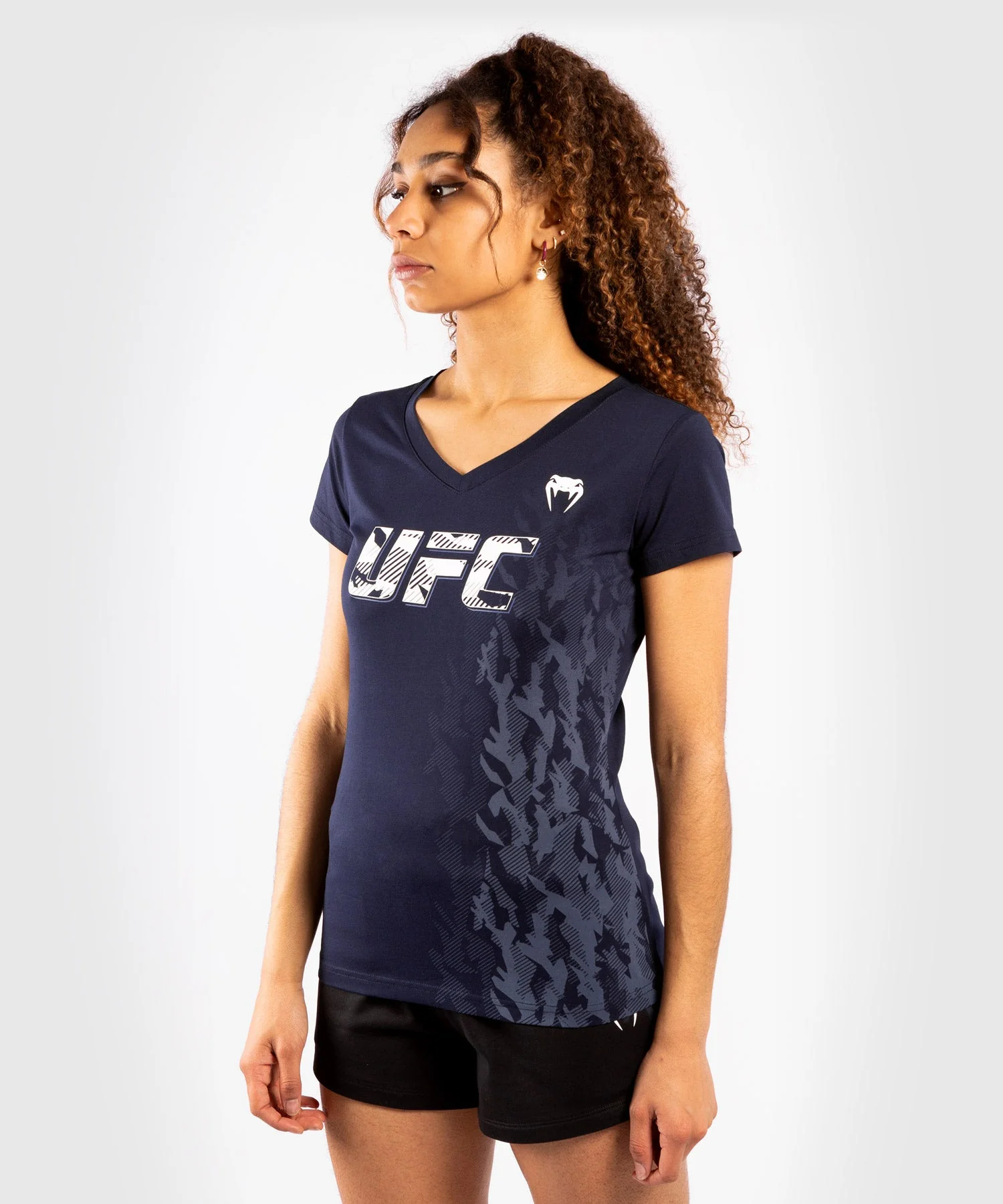 T-shirt Manches Courtes Femme UFC Venum Authentic Fight Week - Bleu Marine - Image 3