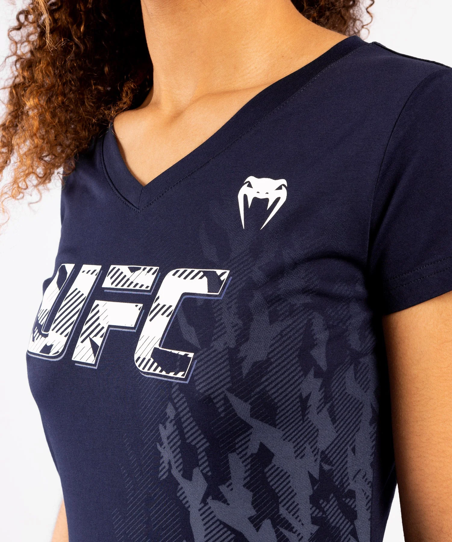 T-shirt Manches Courtes Femme UFC Venum Authentic Fight Week - Bleu Marine - Image 4