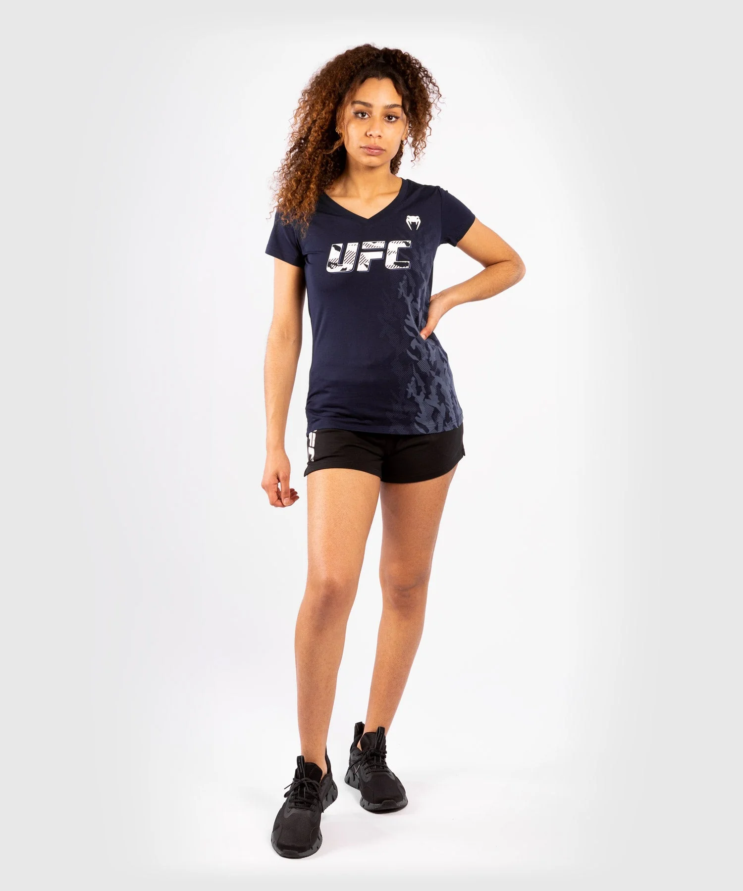 T-shirt Manches Courtes Femme UFC Venum Authentic Fight Week - Bleu Marine - Image 5