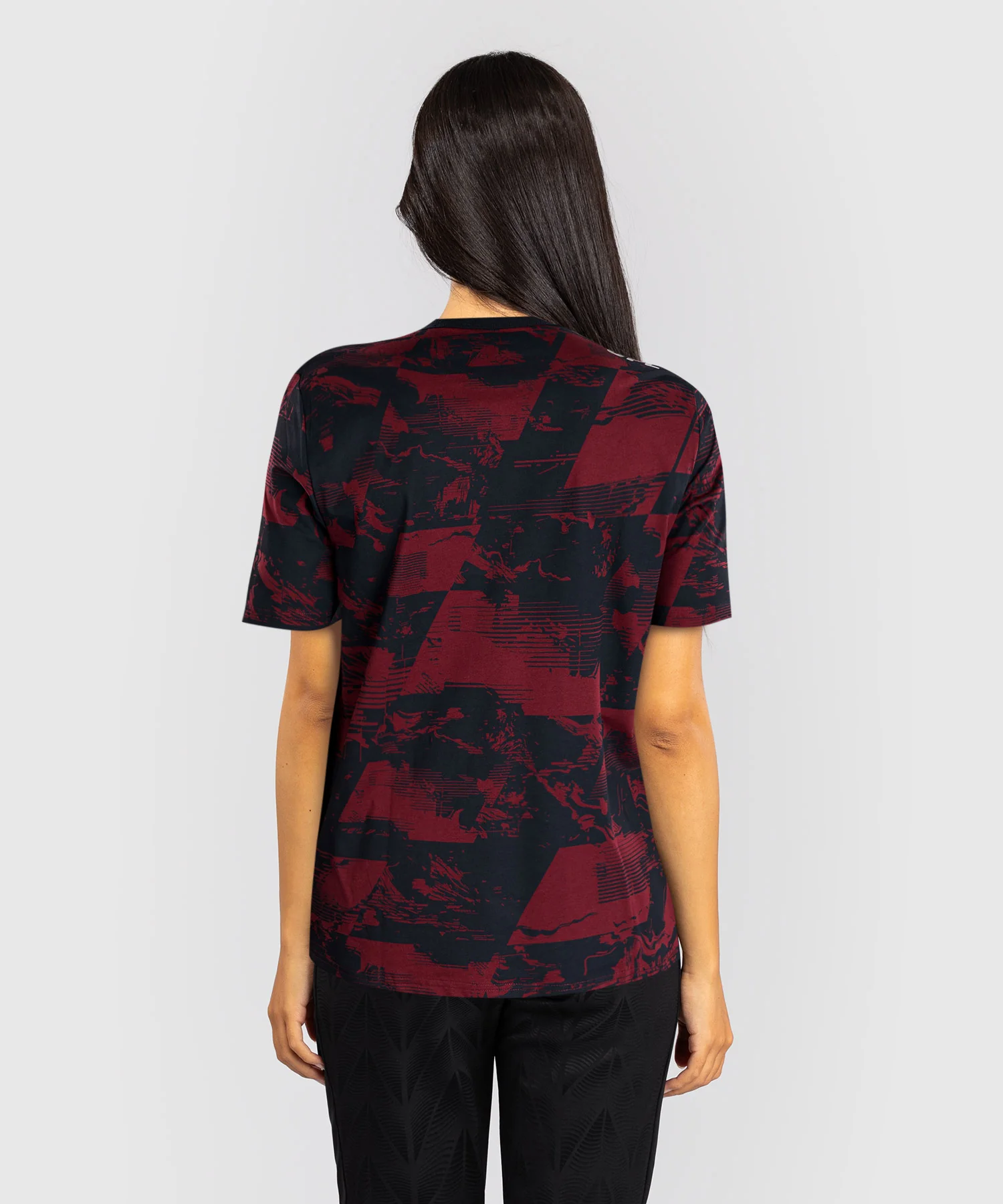 T-shirt manches courtes Femme UFC Zenith by Venum Authentic Fight Week - Bleu marine/Bordeaux/Argent - Image 3