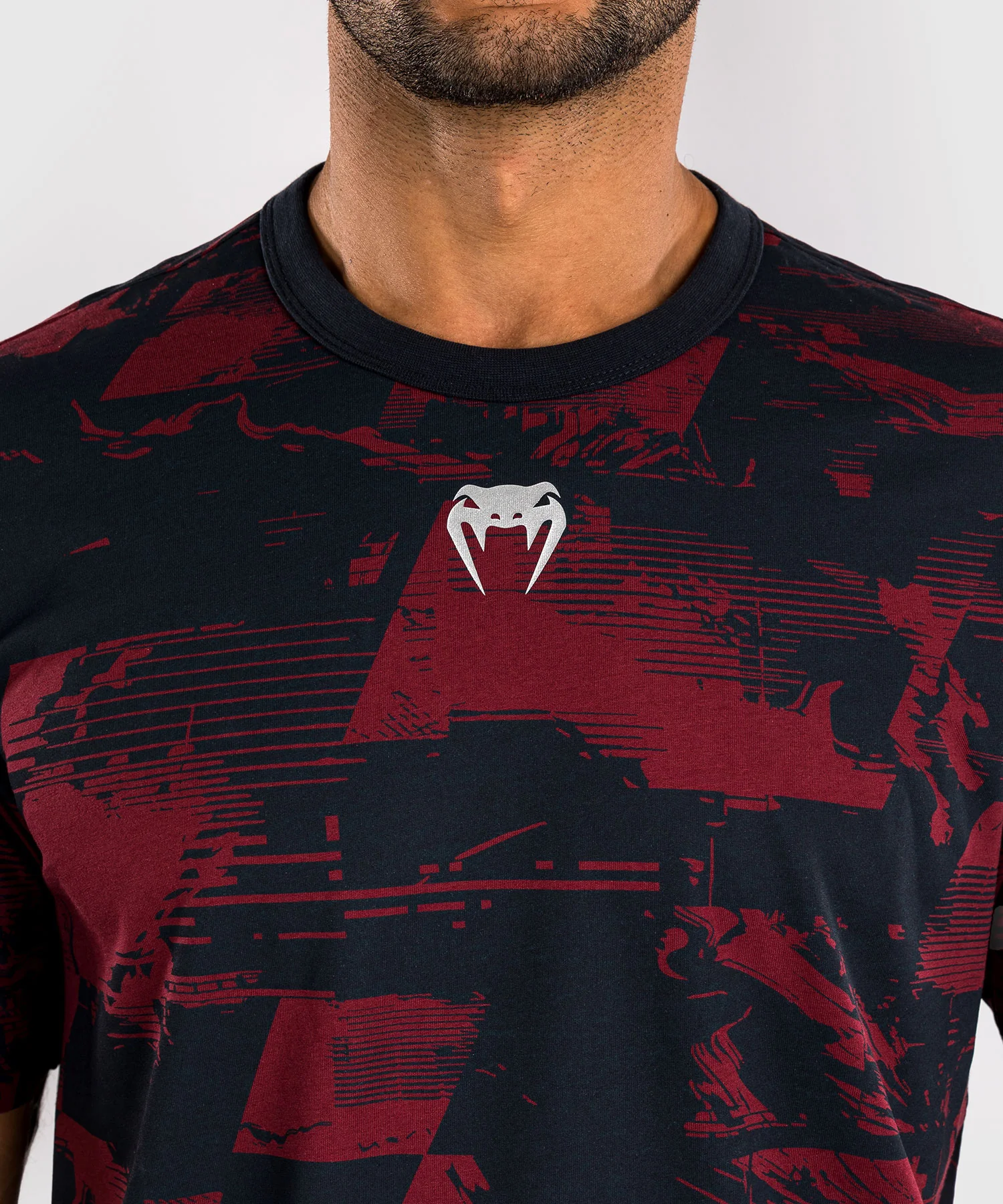 T-shirt manches courtes Homme UFC Zenith by Venum Authentic Fight Week - Bleu marine/Bordeaux/Argent - Image 3