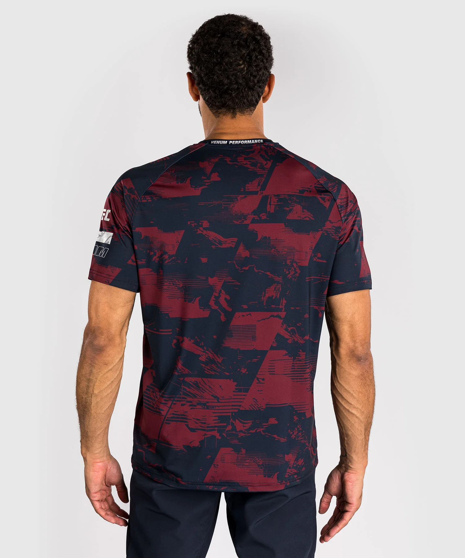 T-shirt manches courtes Performance Homme UFC Zenith by Venum Authentic Fight Week - Bleu marine/Bordeaux/Argent - Image 3