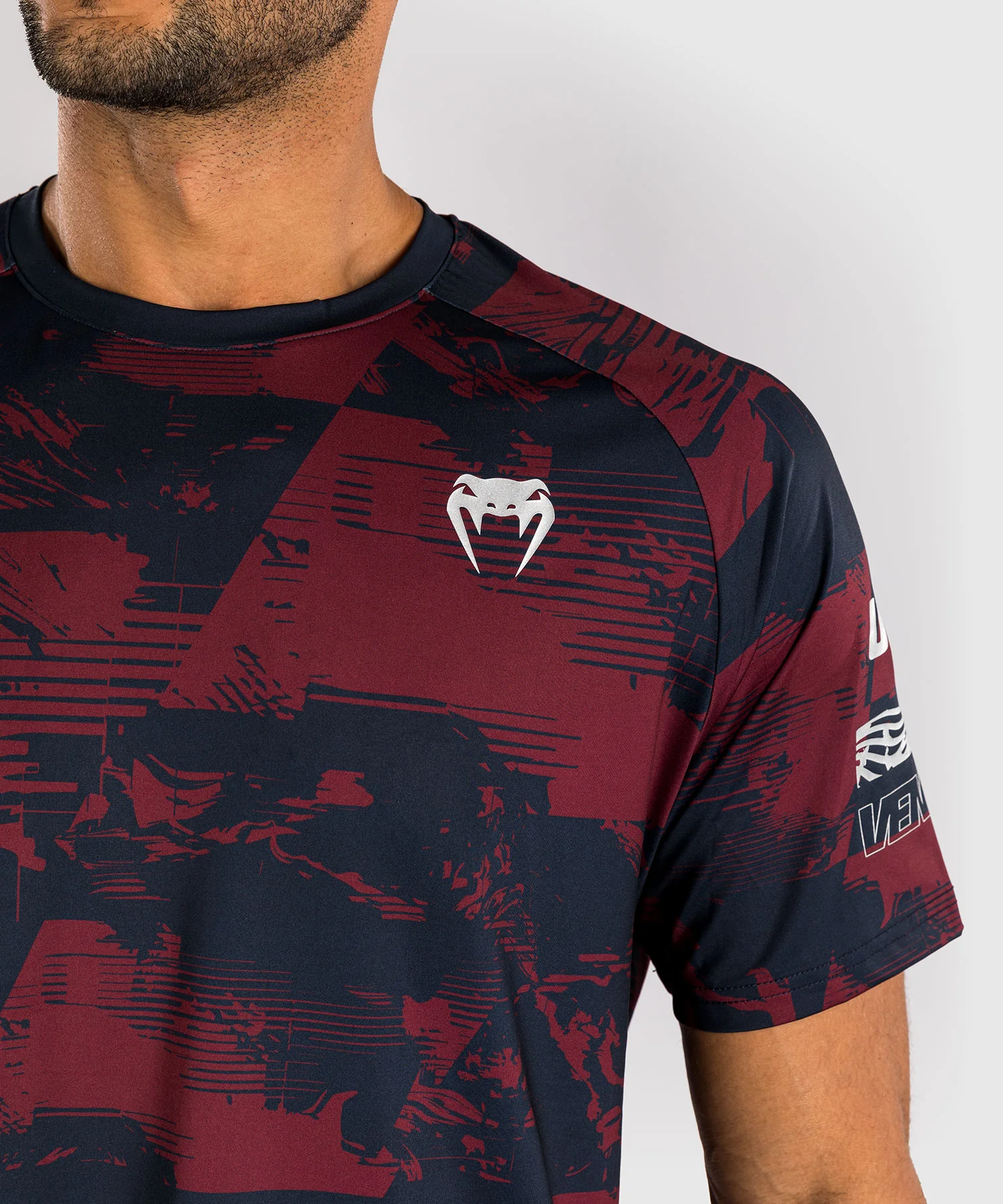 T-shirt manches courtes Performance Homme UFC Zenith by Venum Authentic Fight Week - Bleu marine/Bordeaux/Argent - Image 5