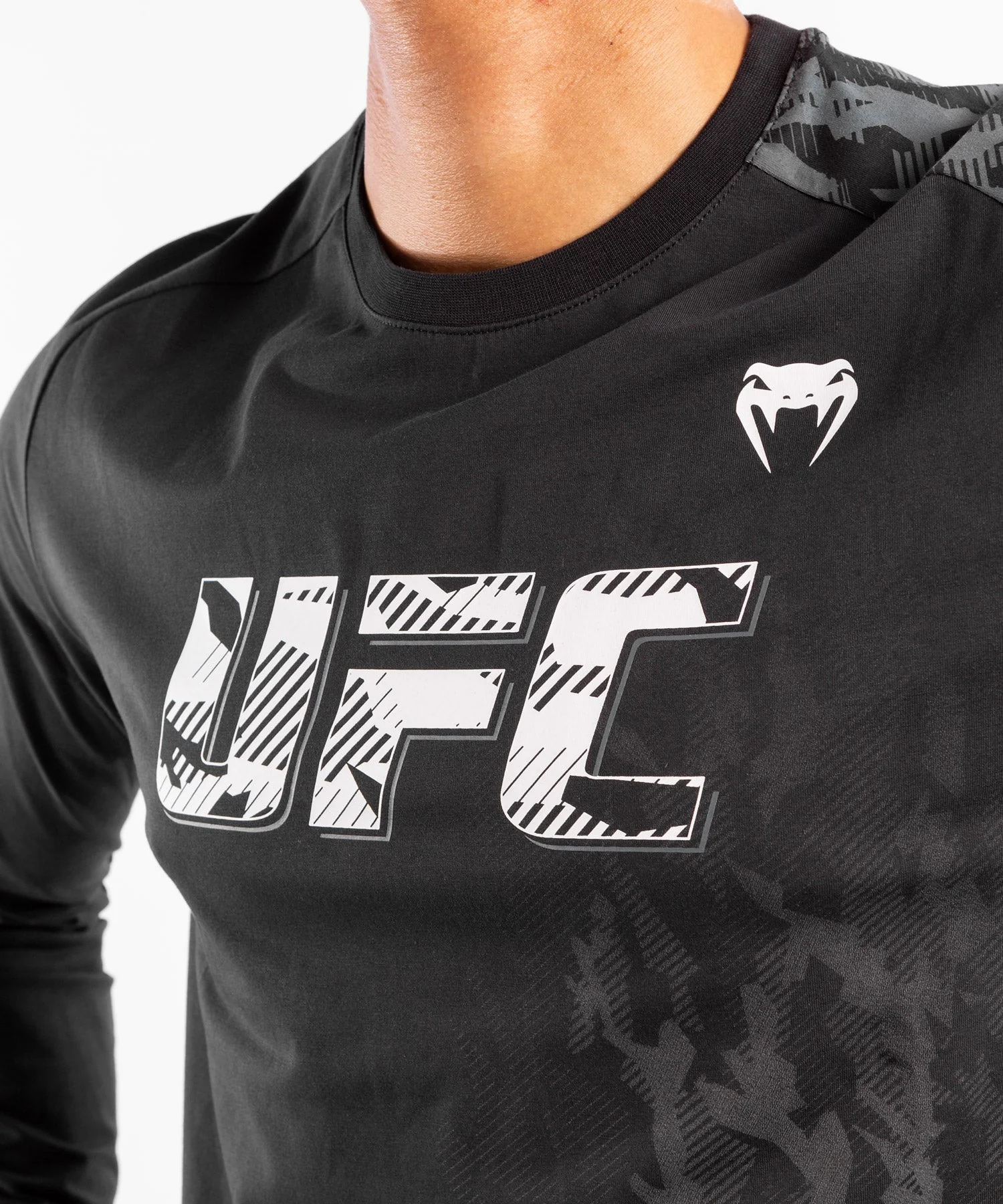 T-shirt Manches Longues Homme UFC Venum Authentic Fight Week - Noir - Image 4