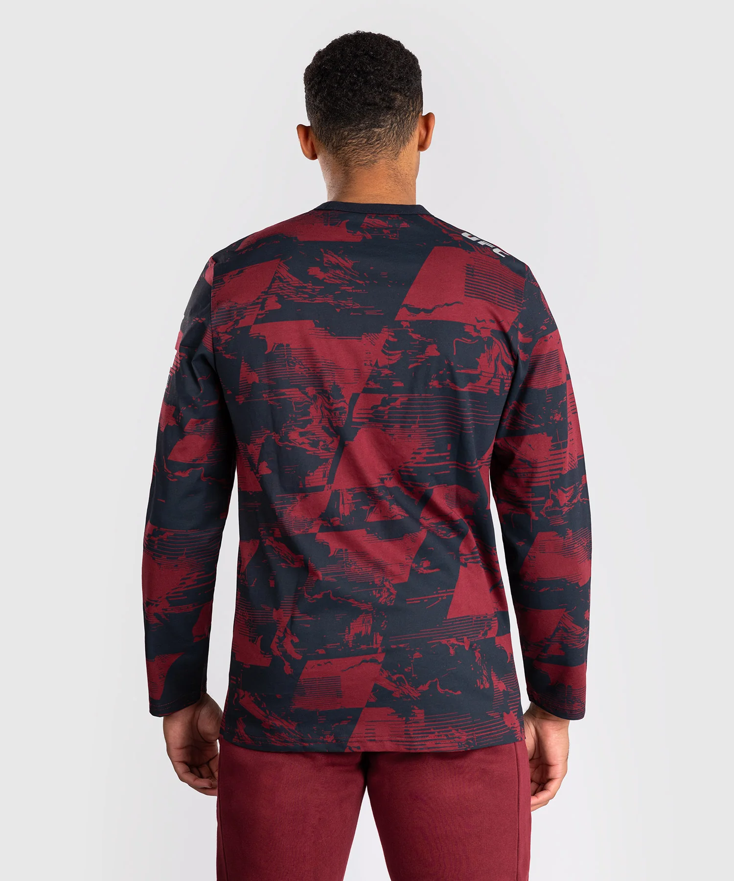 T-shirt manches longues Homme UFC Zenith by Venum Authentic Fight Week - Bleu marine/Bordeaux/Argent - Image 3