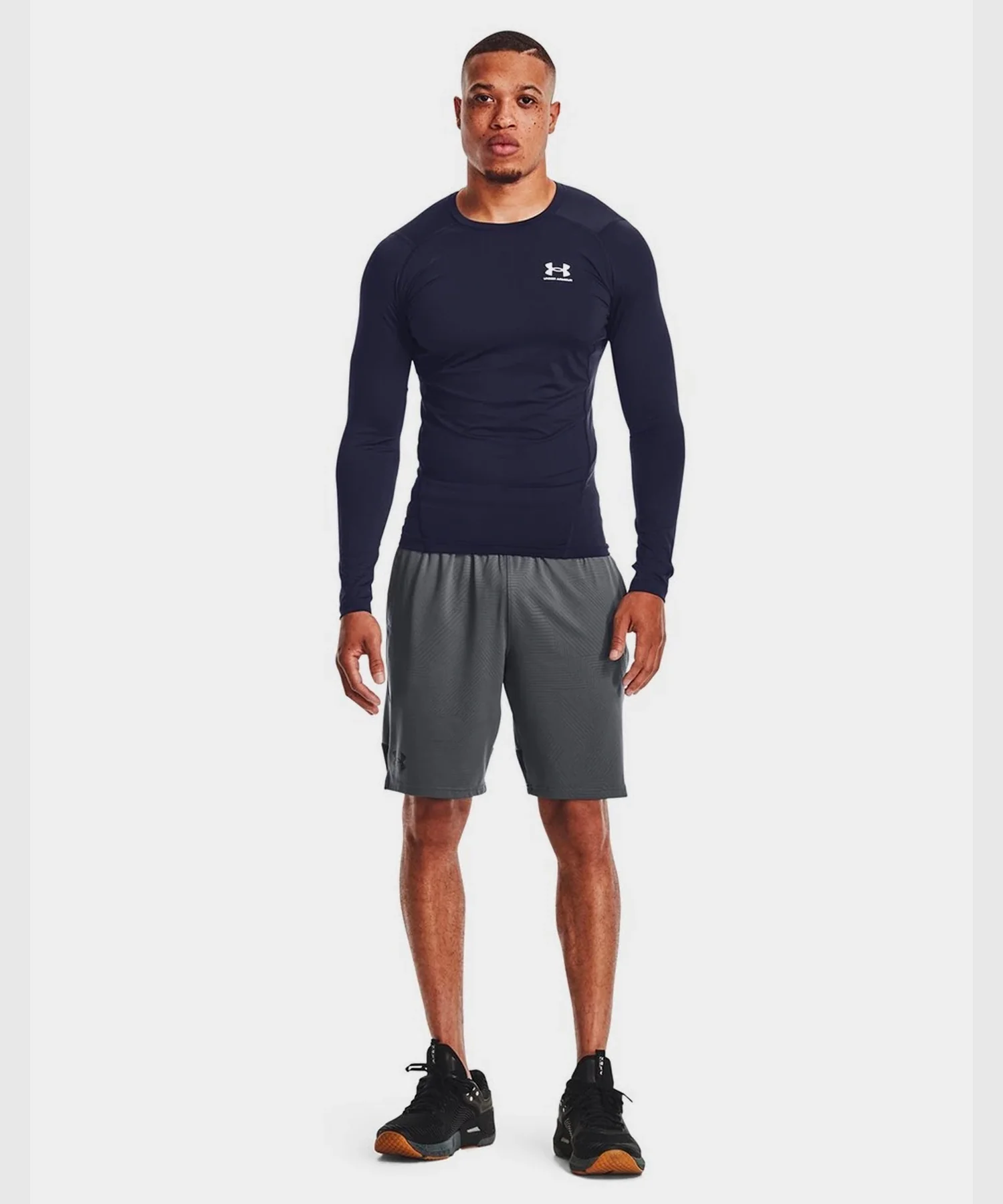 T-Shirt Manches Longues Under Armour Heatgear® Armour - Bleu Marine - Image 3