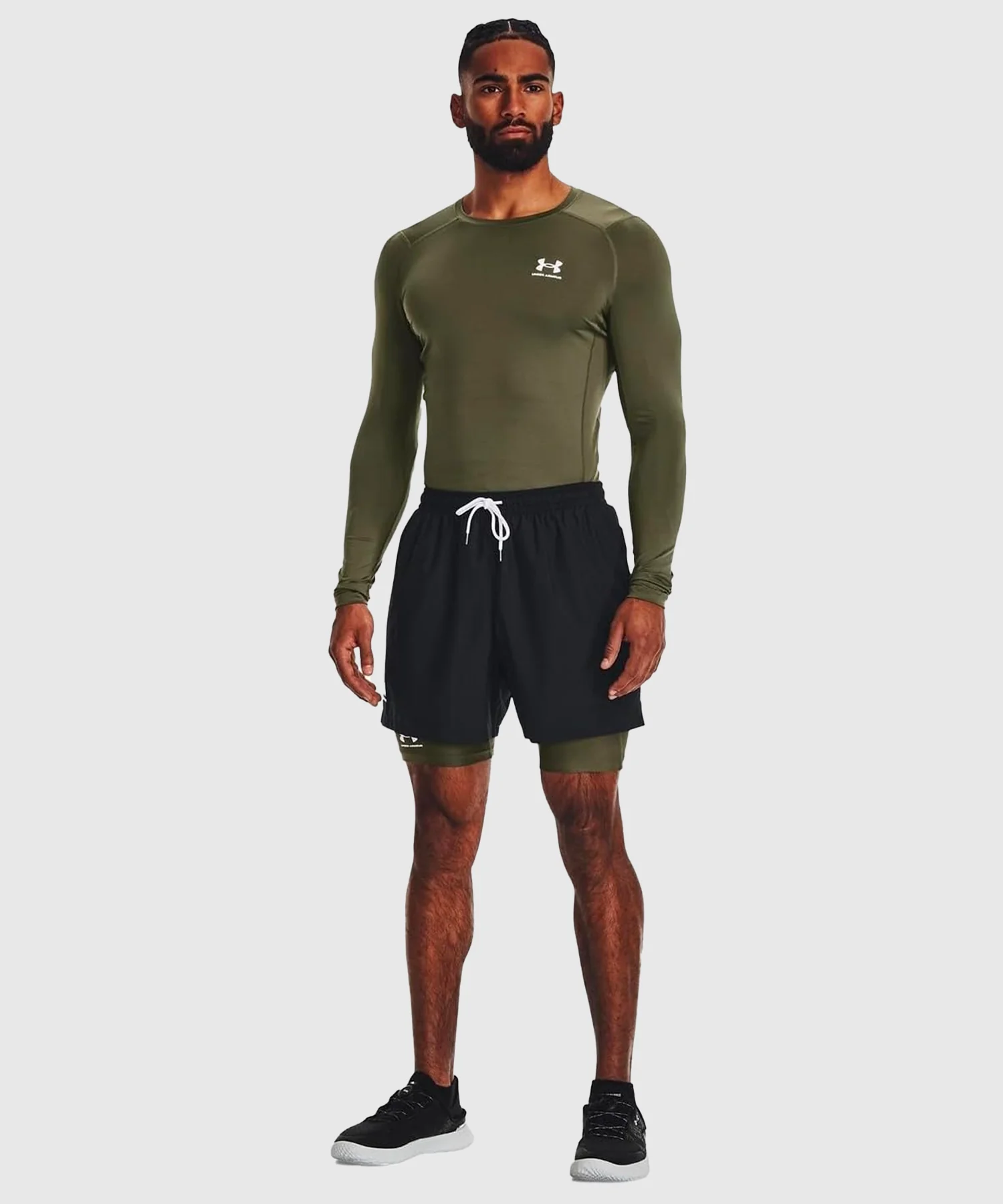 T-Shirt Manches Longues Under Armour Heatgear® Armour - Kaki - Image 3