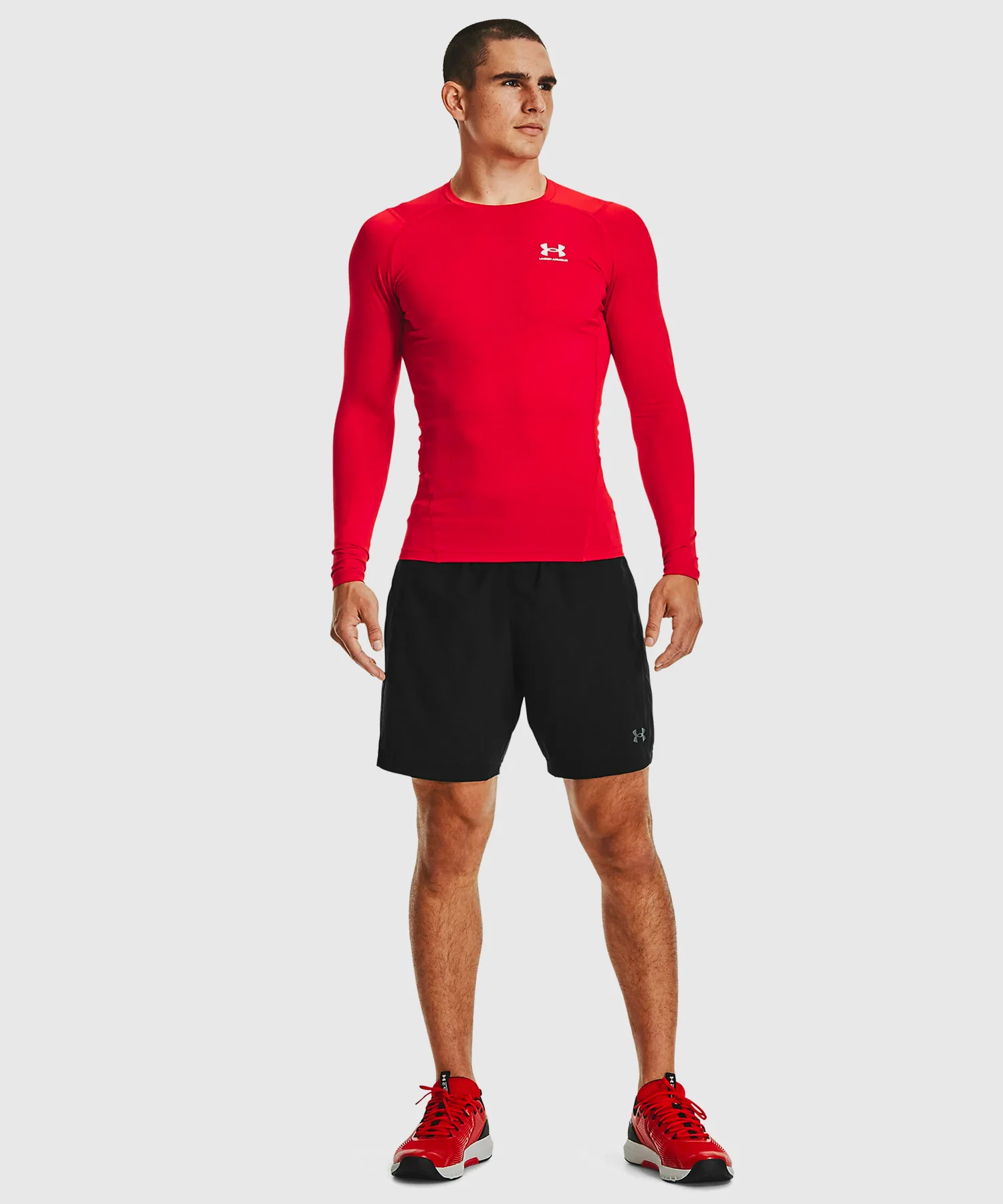 T-Shirt Manches Longues Under Armour Heatgear® Armour - Rouge - Image 3