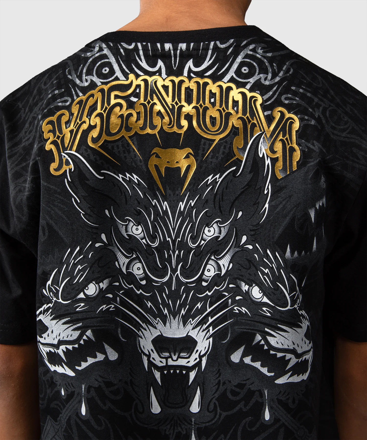 T-shirt Pour Enfants Venum Wolf Atak – Noir/Gris - Image 5