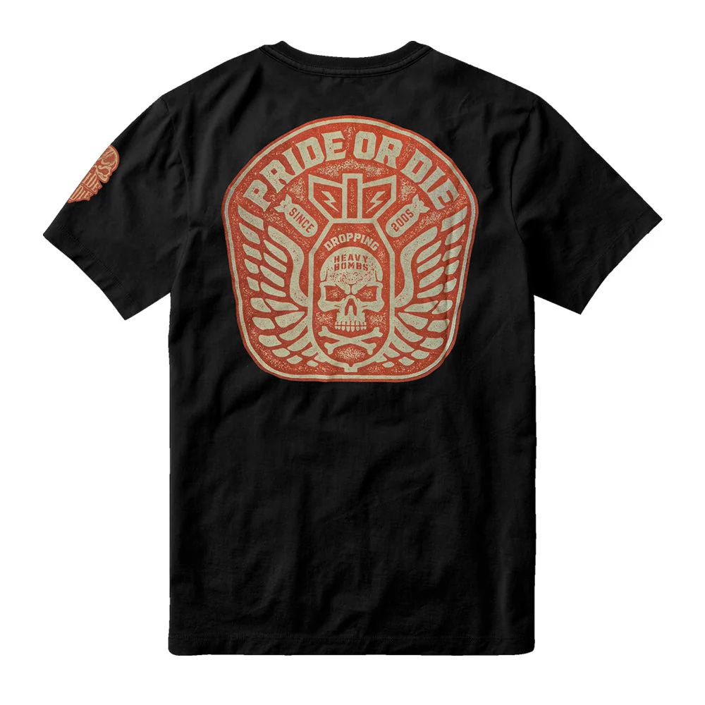 T-Shirt Pride Or Die Dropping Heavy Bombs - Noir - Image 2