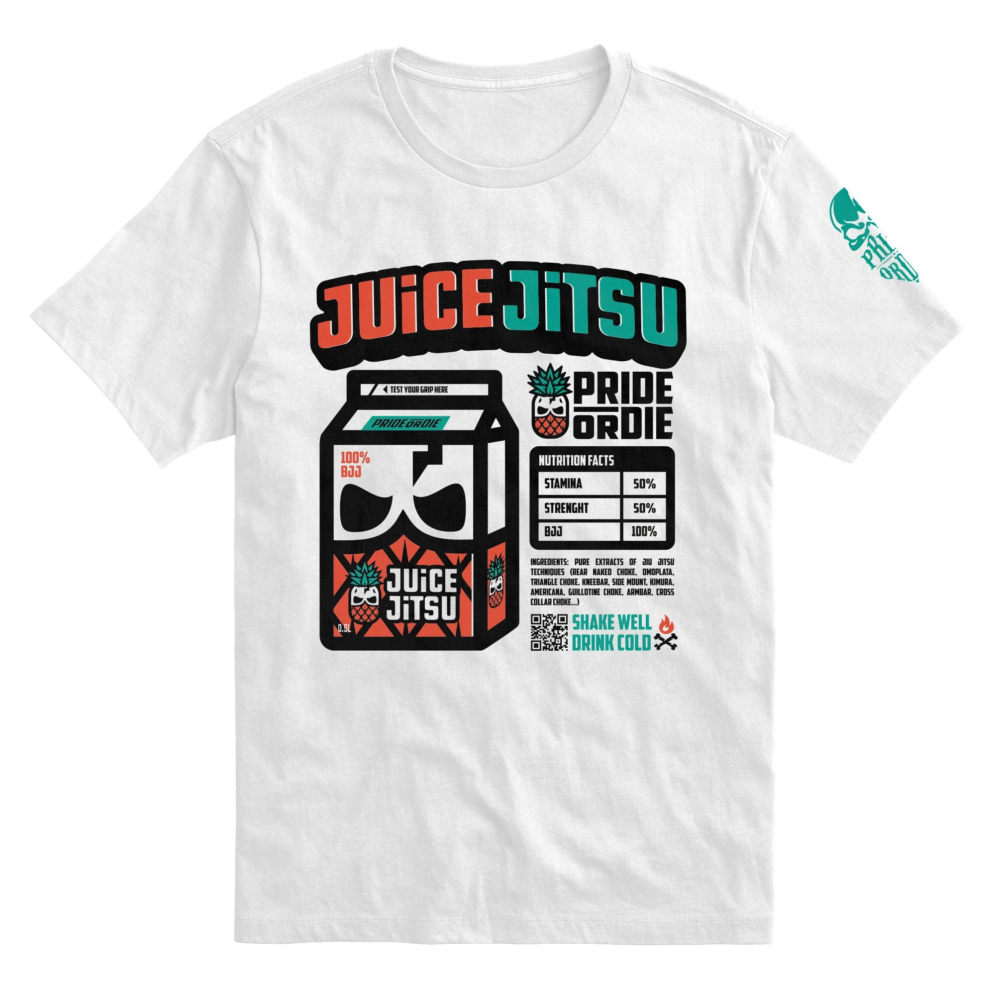 T-shirt Pride Or Die Juice Jitsu - Blanc