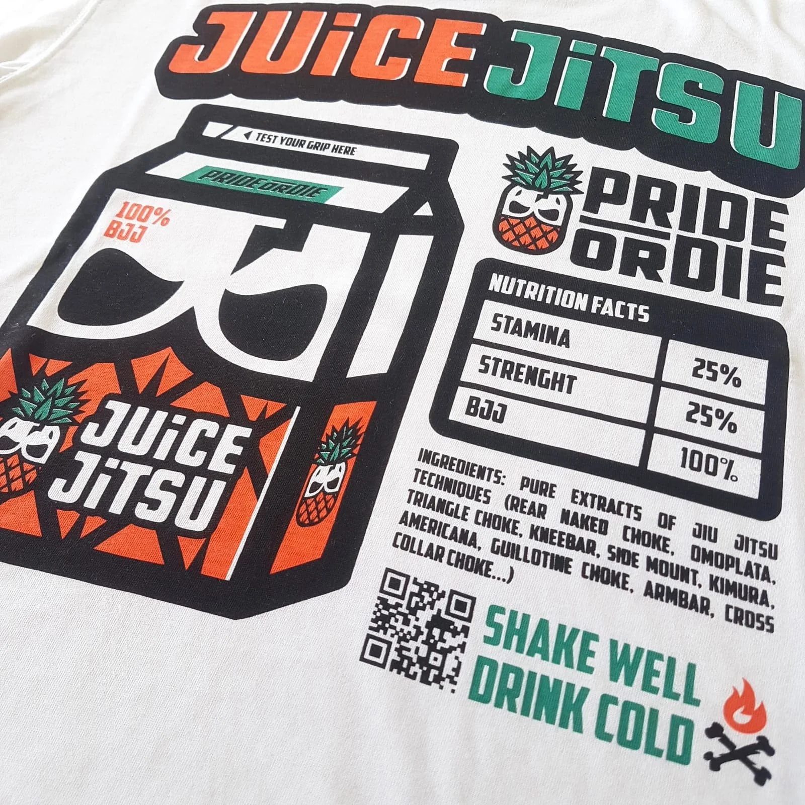 T-shirt Pride Or Die Juice Jitsu - Blanc - Image 2