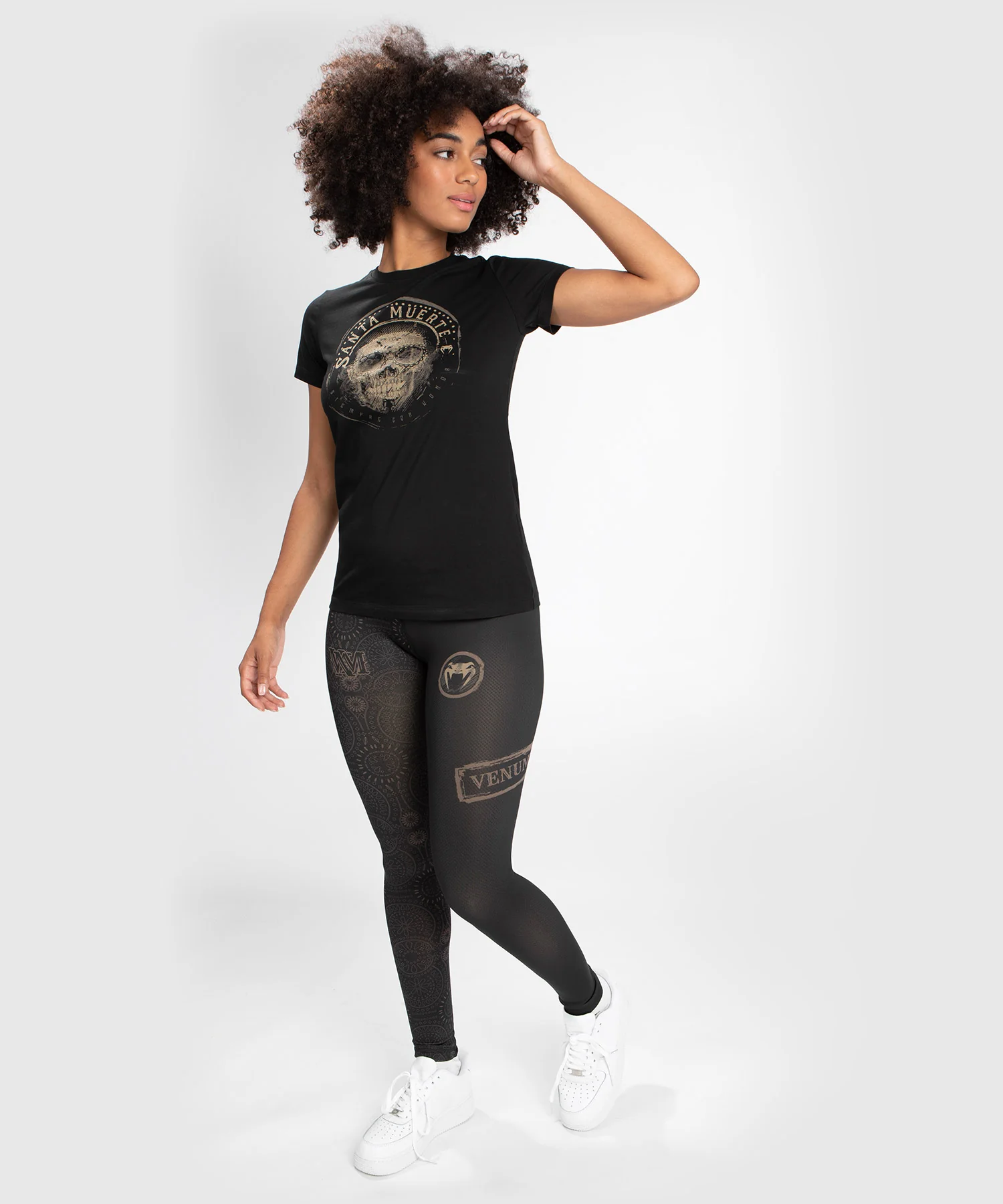 T-shirt Santa Muerte Dark Side Venum Femme - Noir/Marron - Image 2