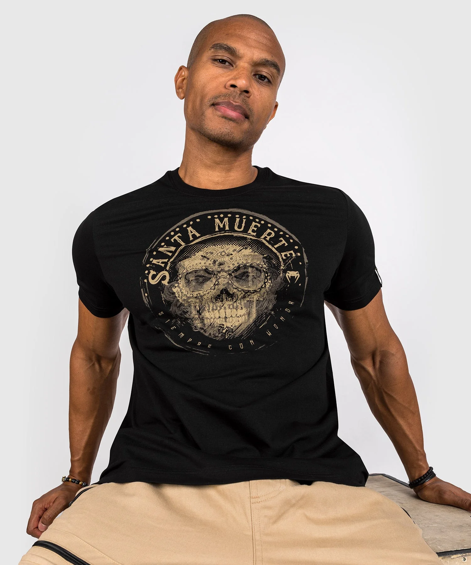 T-shirt Santa Muerte Dark Side Venum - Noir/Marron - Image 4