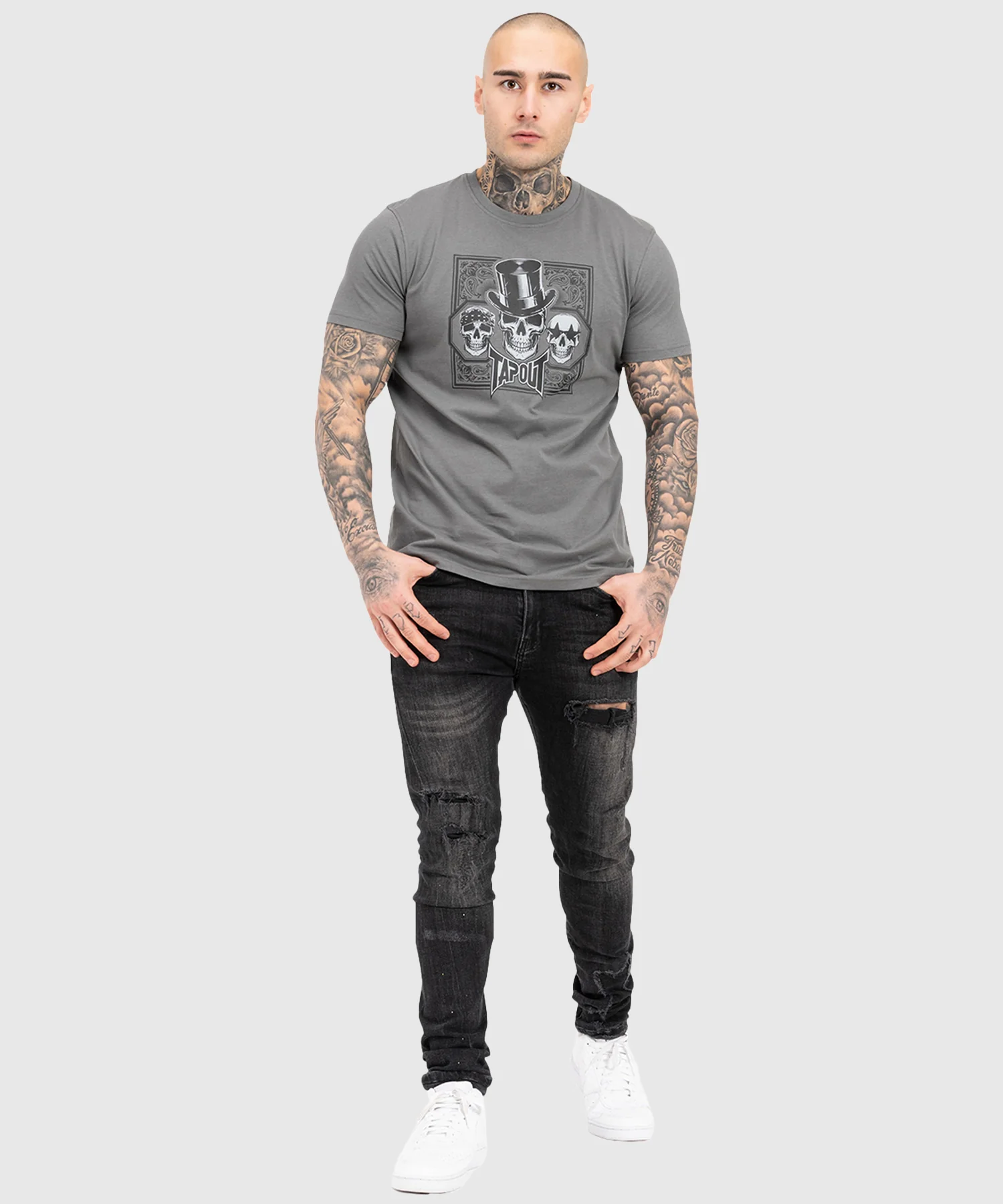 T-shirt Tapout Skull - Gris/Noir - Image 2
