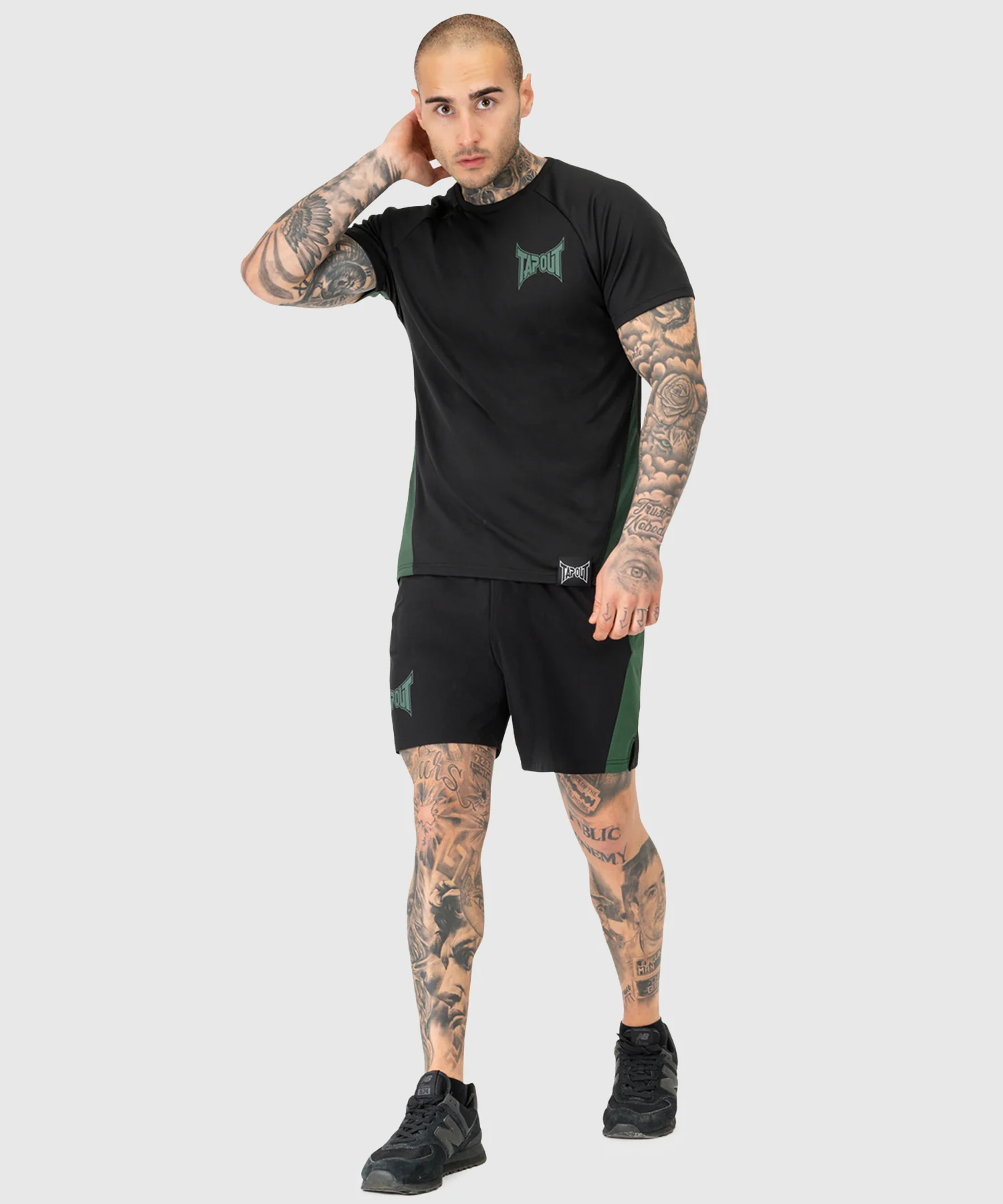 T-shirt Tapout Training - Noir/Vert - Image 2