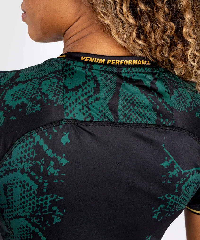 T-shirt Technique pour Femme UFC Adrenaline by Venum Authentic Fight Night - Emerald Edition - Vert/Noir/Or - Image 5