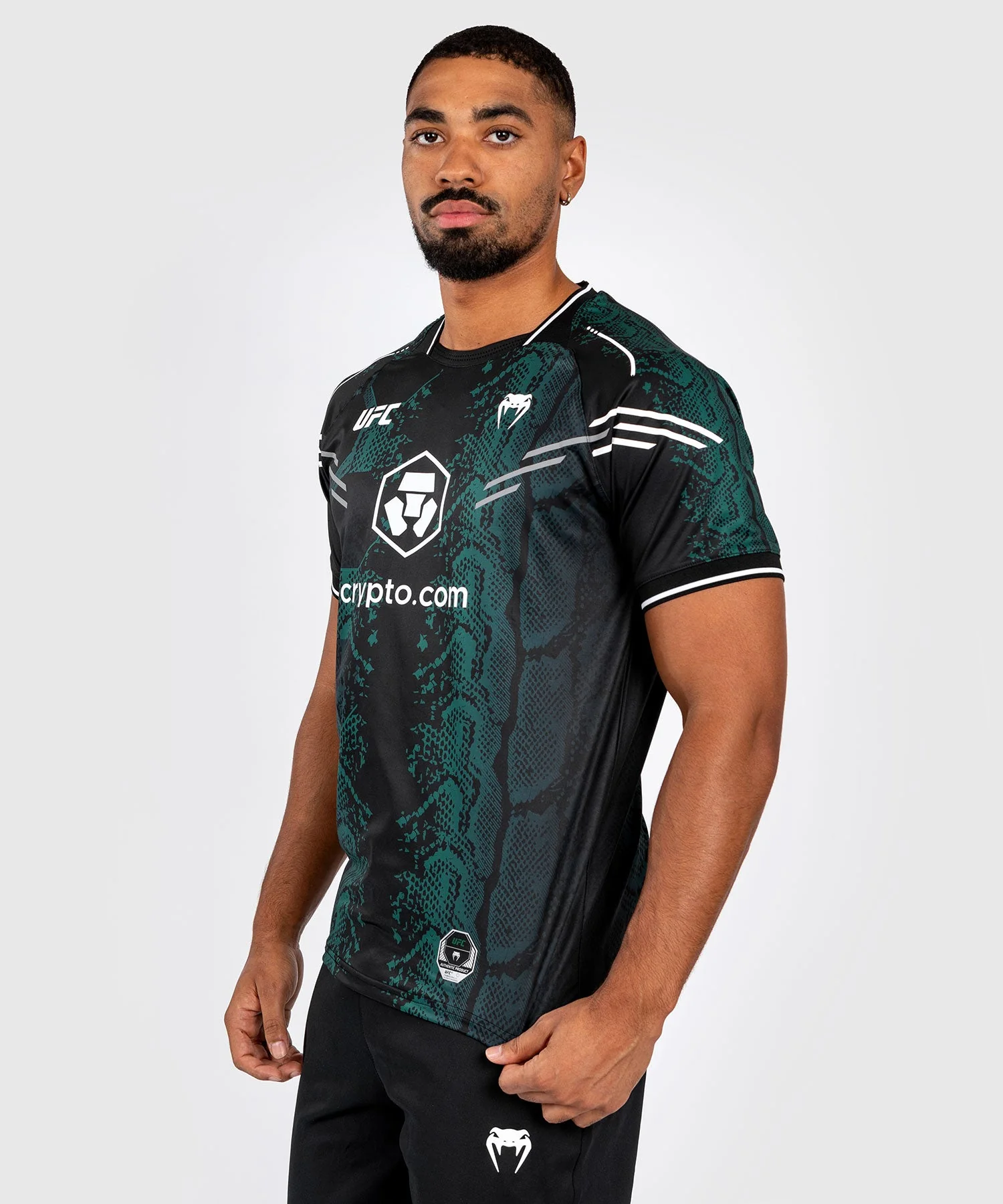 T-shirt Technique pour Hommes UFC Adrenaline by Venum Authentic Fight Night - Emerald Edition - Vert/Noir - Image 4