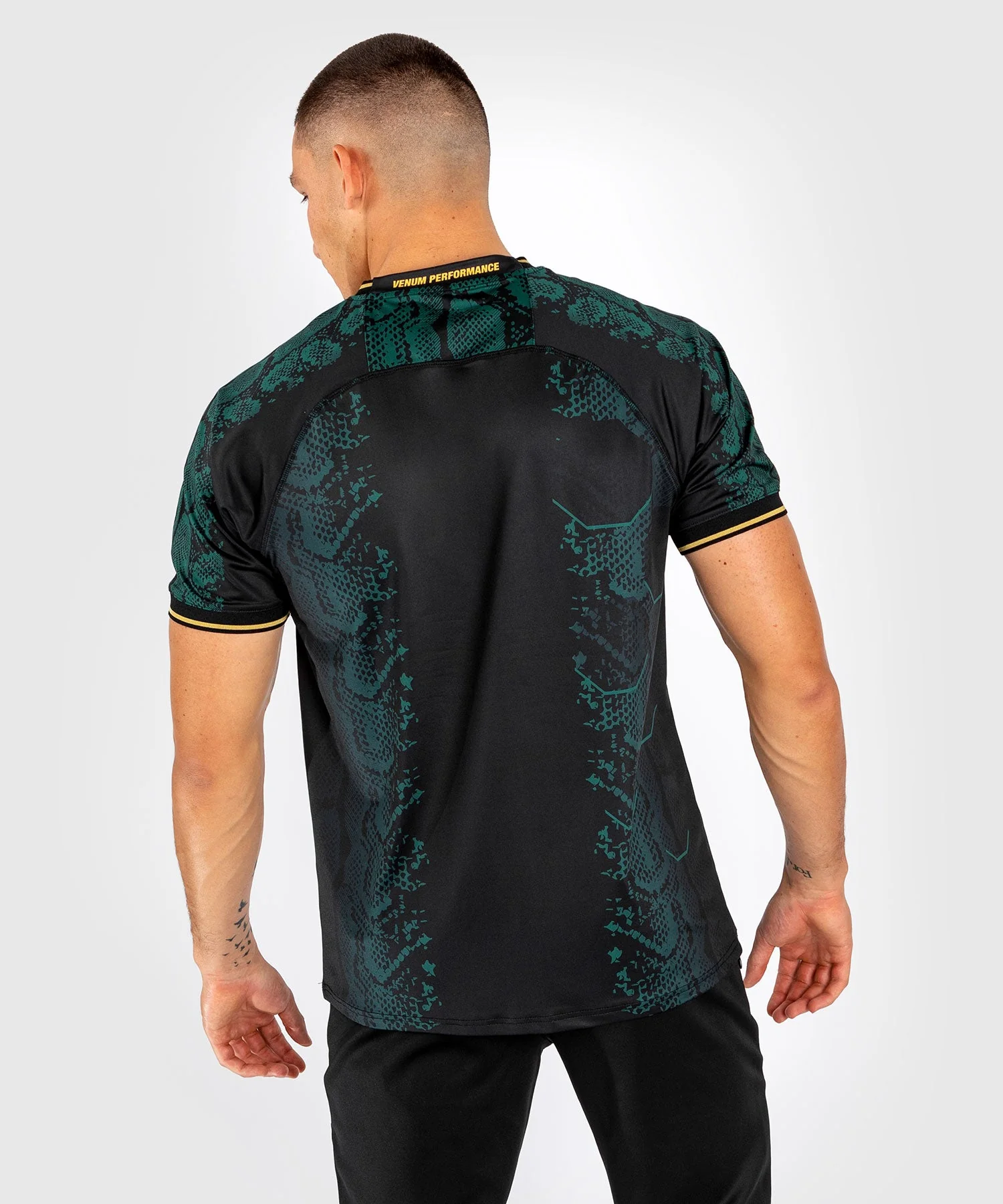 T-shirt Technique pour Hommes UFC Adrenaline by Venum Authentic Fight Night - Emerald Edition - Vert/Noir/Or - Image 2