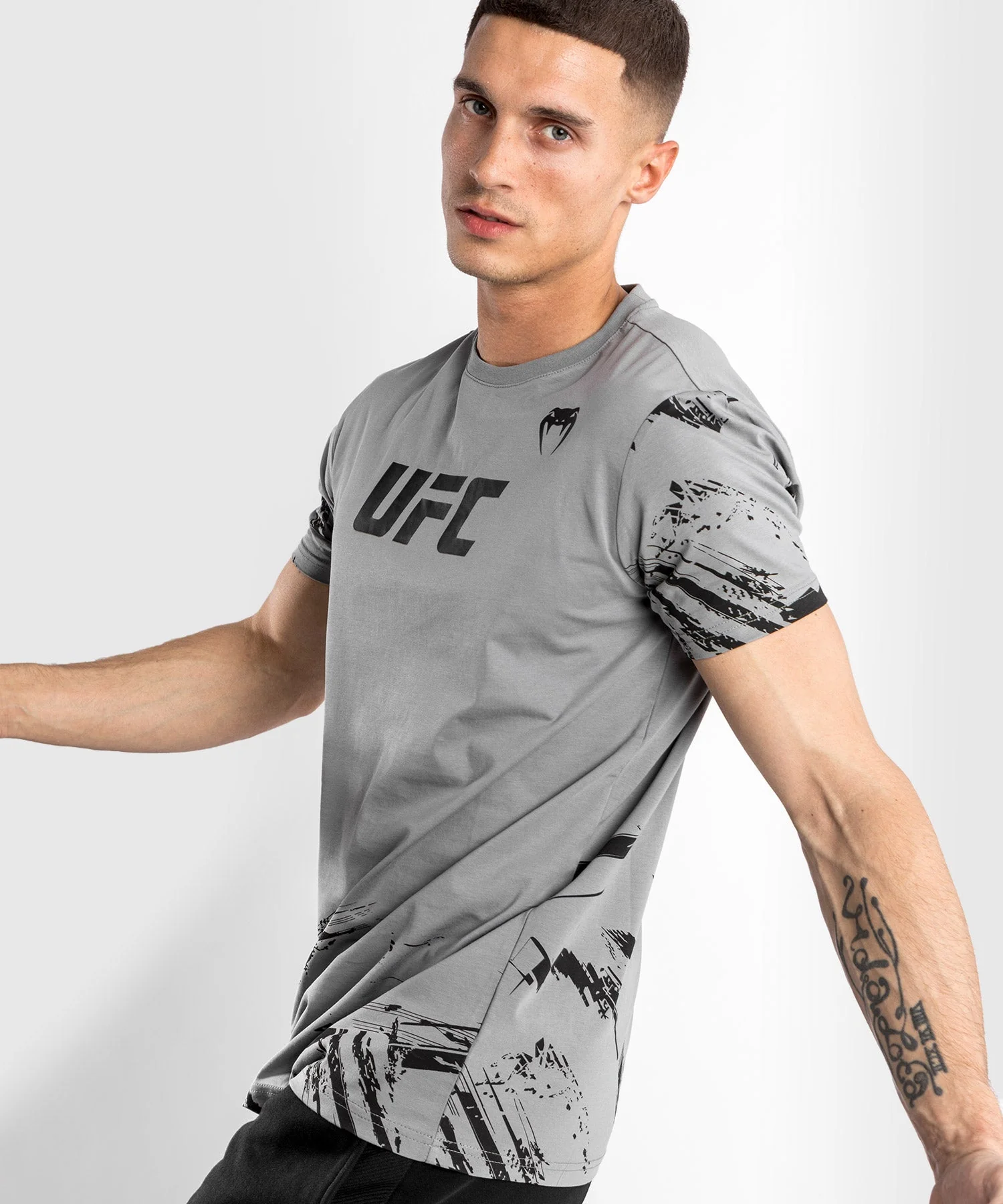 T-Shirt UFC Venum Authentic Fight Week 2.0 - Manches Courtes - Gris - Image 5