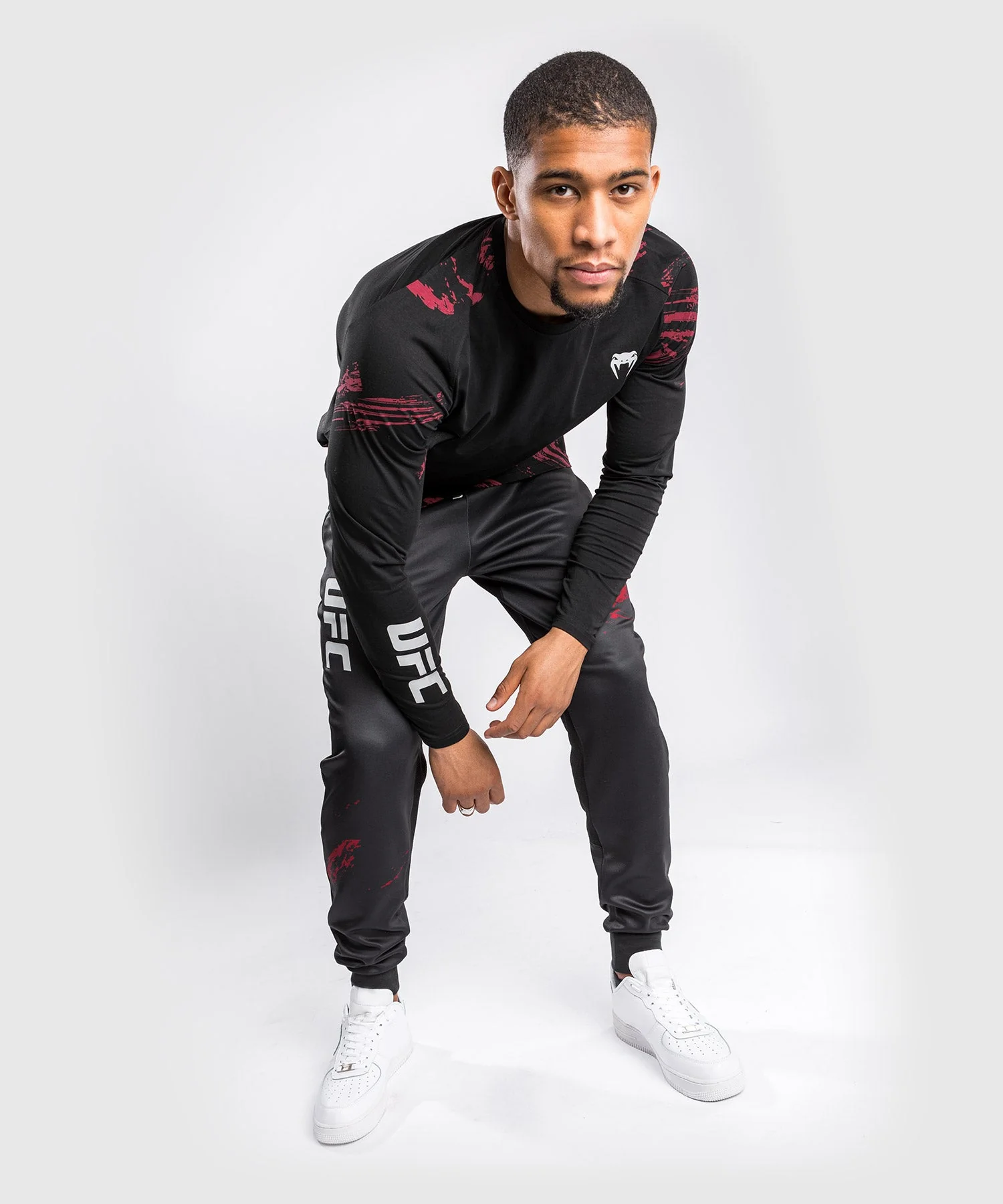 T-Shirt UFC Venum Authentic Fight Week 2.0 - Manches Longues - Noir/Rouge - Image 5