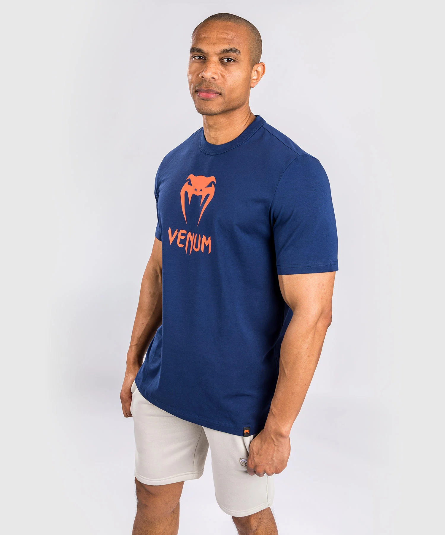 T-Shirt Venum Classic - Bleu marine/Orange - Image 3