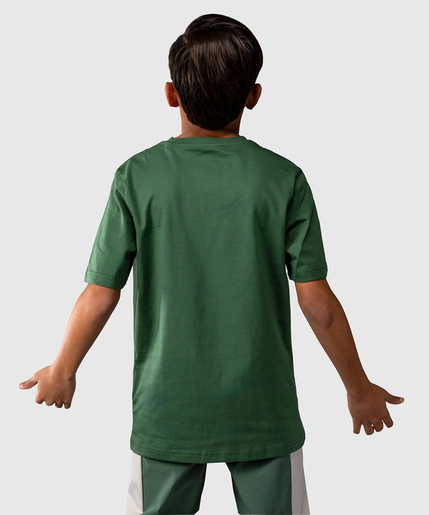 T-shirt pour Enfants Venum Contender – Vert Forêt/ Blanc Cassé - Image 4
