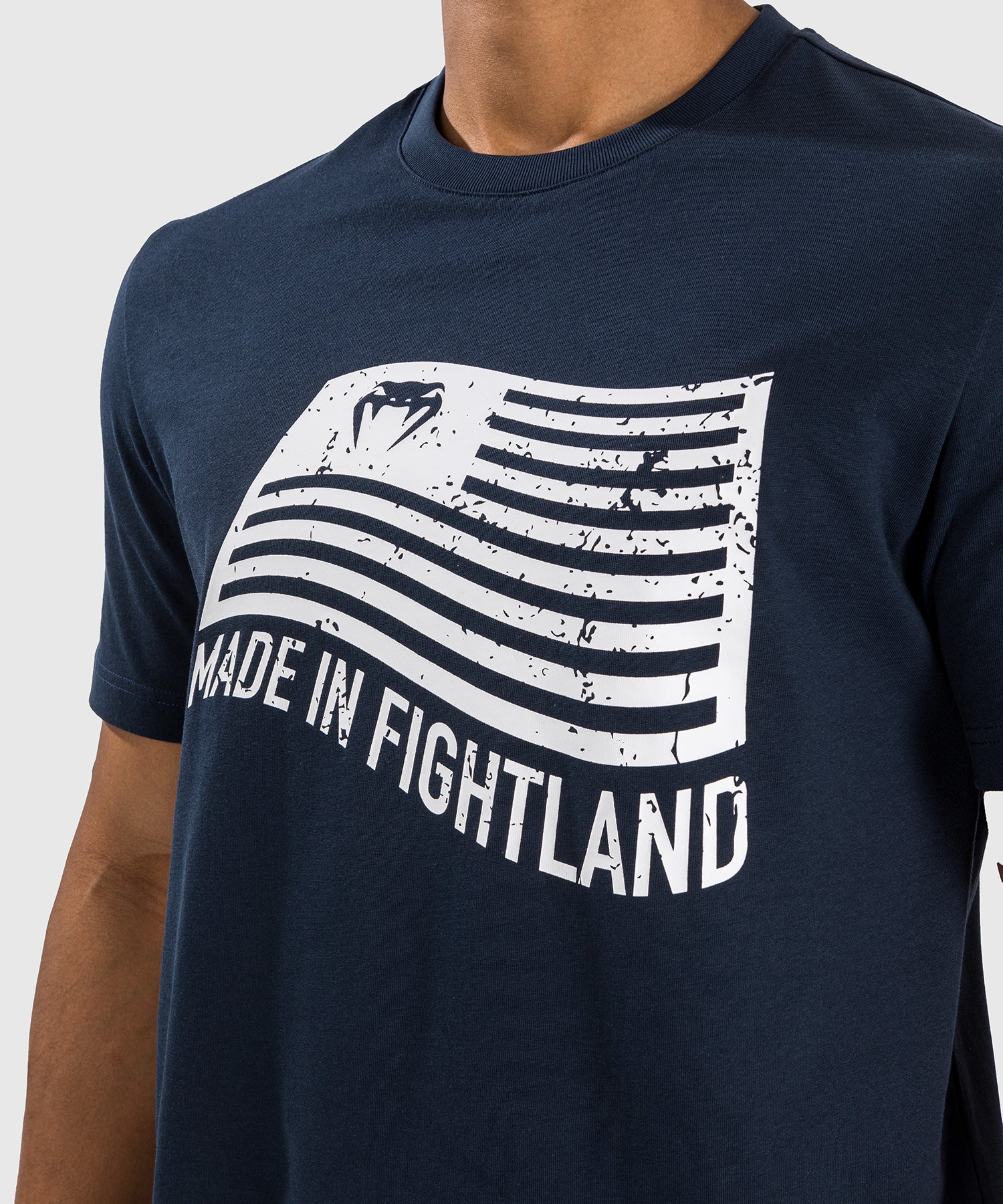 T-Shirt Venum Made in Fightland - Bleu marine/blanc - Image 3