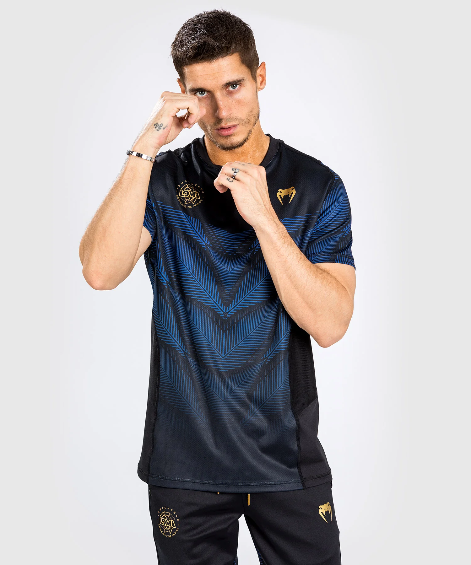 T-shirt Venum Phantom Loma Dry Tech - Noir/Bleu - Image 5