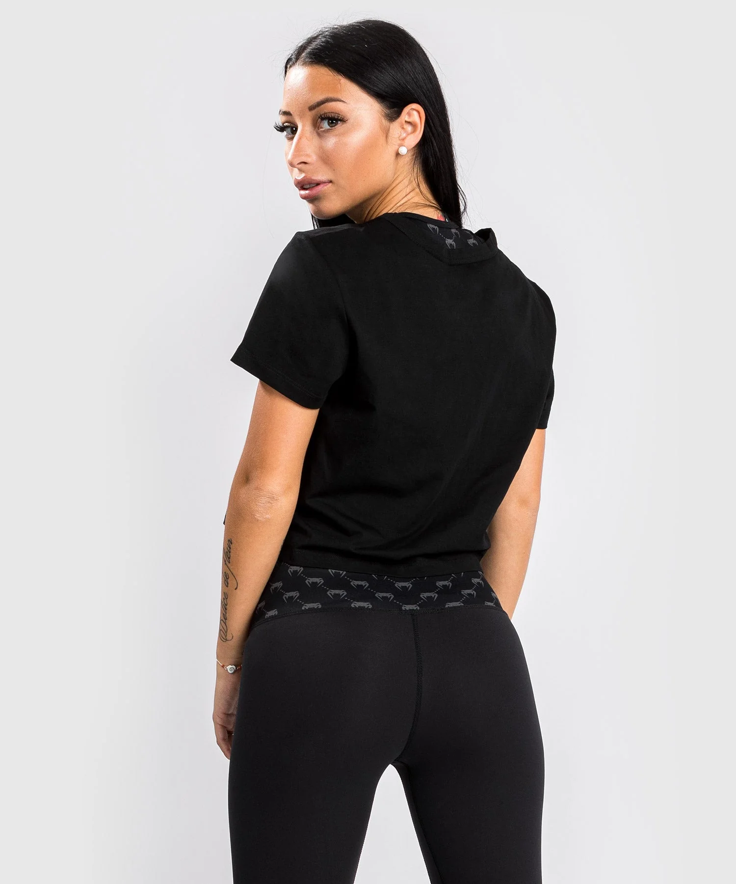 T-shirt Venum Pink Pocket- Pour Femme - Noir/Or Rose - Image 2