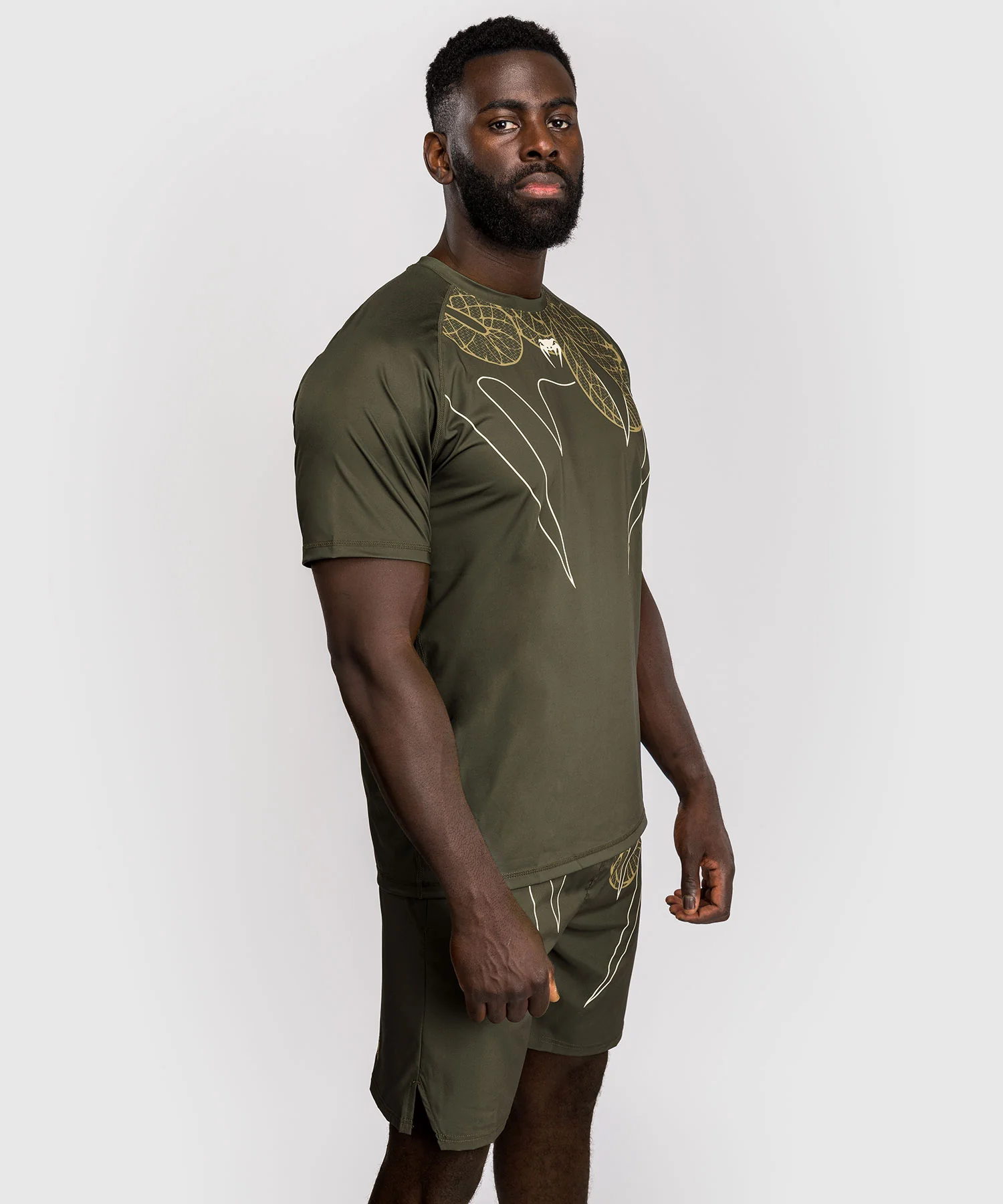 T-Shirt Venum Serpenti Dry-Tech – Kaki/Bronze/Ivoire - Image 4