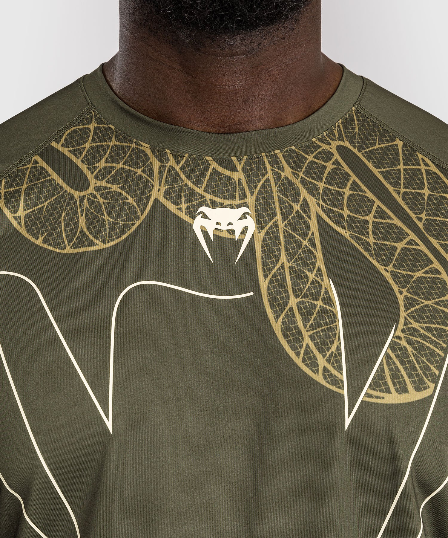 T-Shirt Venum Serpenti Dry-Tech – Kaki/Bronze/Ivoire - Image 5