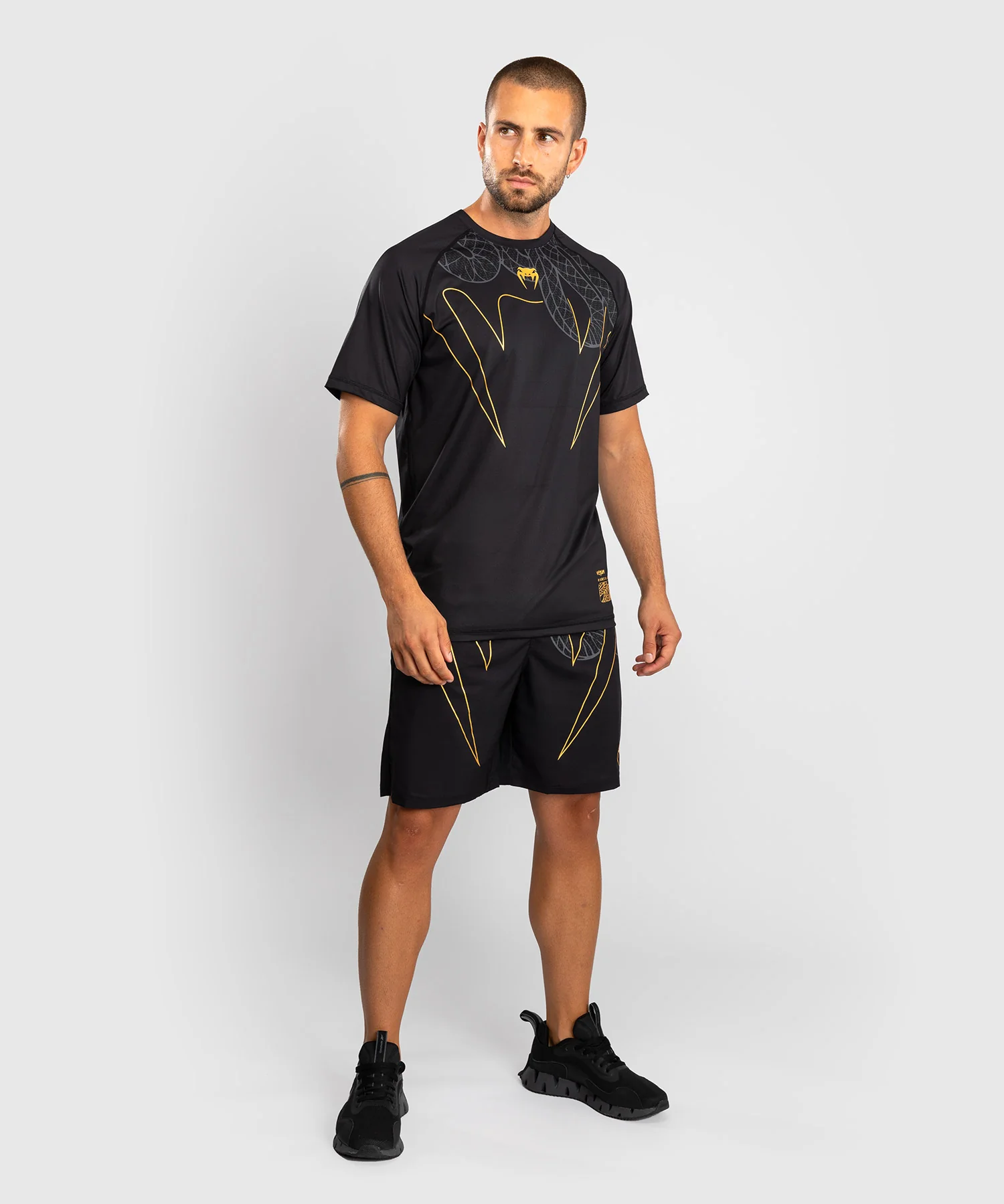 T-shirt Venum Serpenti Dry-Tech – Noir/Argent/Or - Image 2