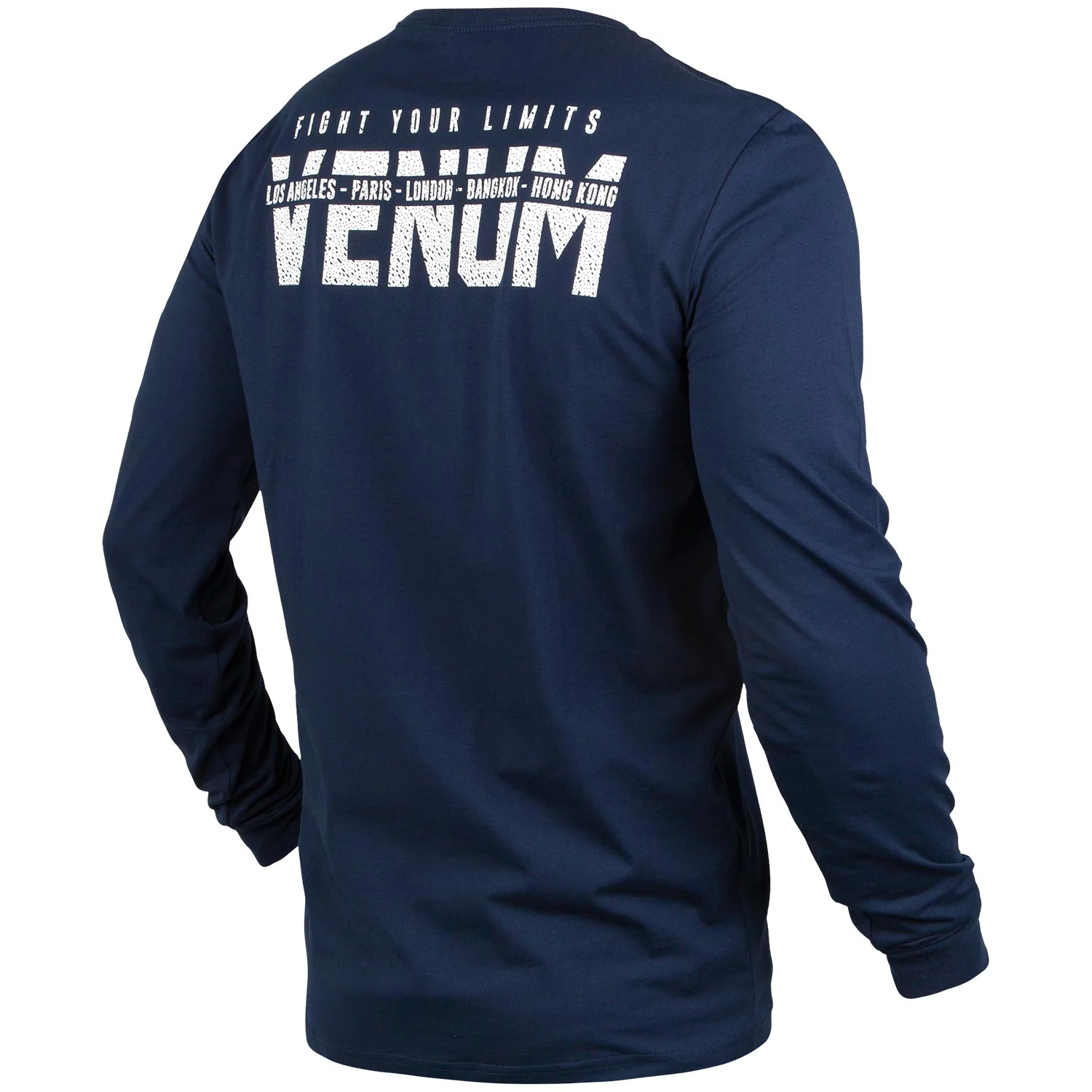 T-shirt Venum Signature - Manches longues - Bleu Marine/Blanc - Image 3