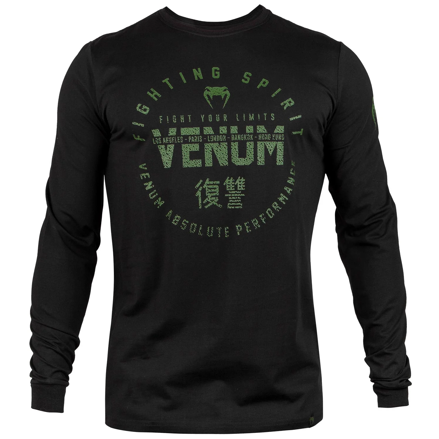 T-shirt Venum Signature - Manches longues - Noir/Kaki - Exclusivité