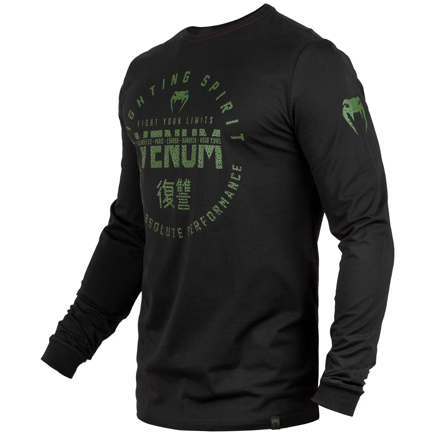 T-shirt Venum Signature - Manches longues - Noir/Kaki - Exclusivité - Image 2