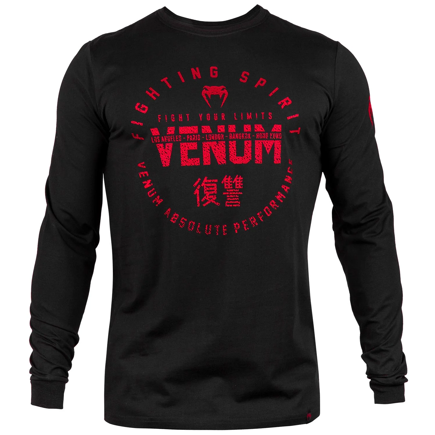 T-shirt Venum Signature - Manches longues - Noir/Rouge