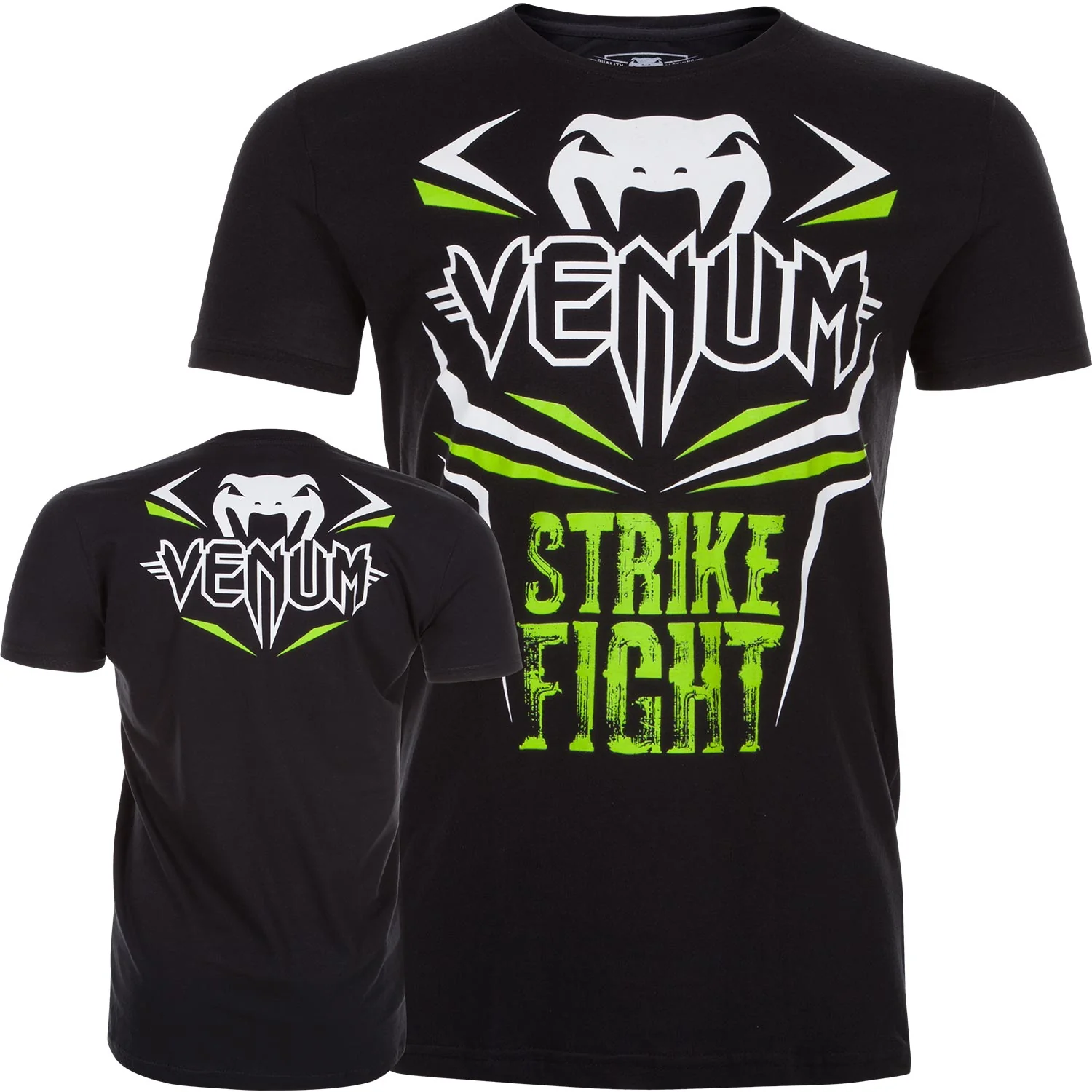 T-shirt Venum Strike Fight - Noir/Vert fluo