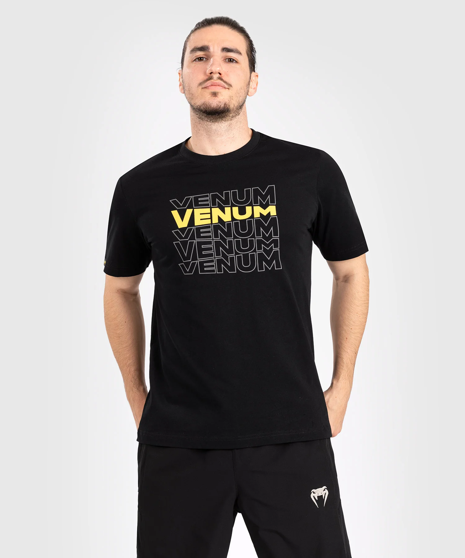 T-shirt à manches courtes pour Hommes Venum Vertigo - Noir/Jaune - Image 4